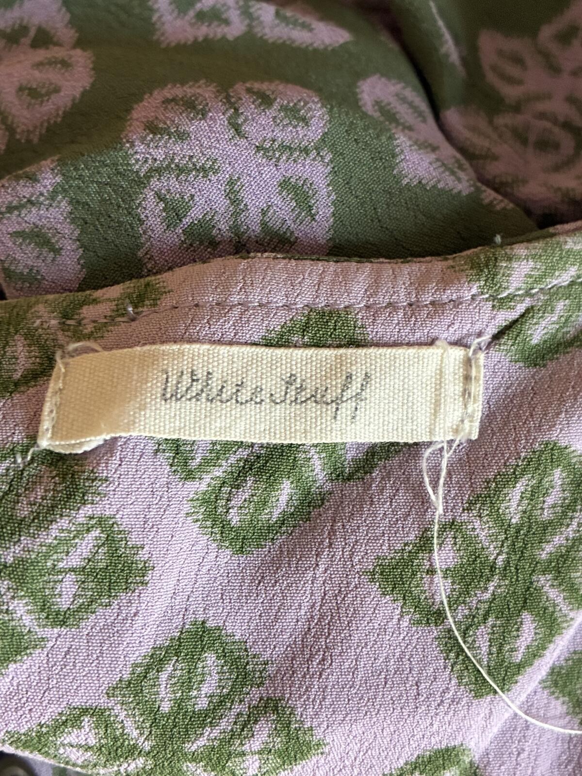 White Stuff, Green and Lilac, Print, Long Sleeve, Blouse, Size M.