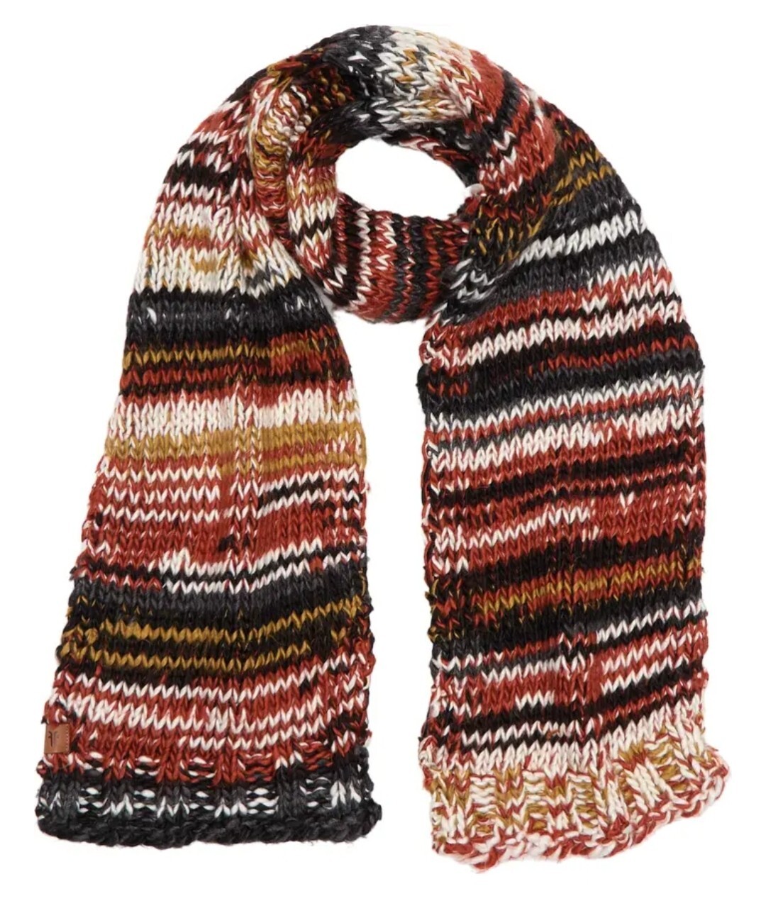Frye & Co Marbled Thick Knit Scarf Shawl Wrap Colorful 9×64 Inches