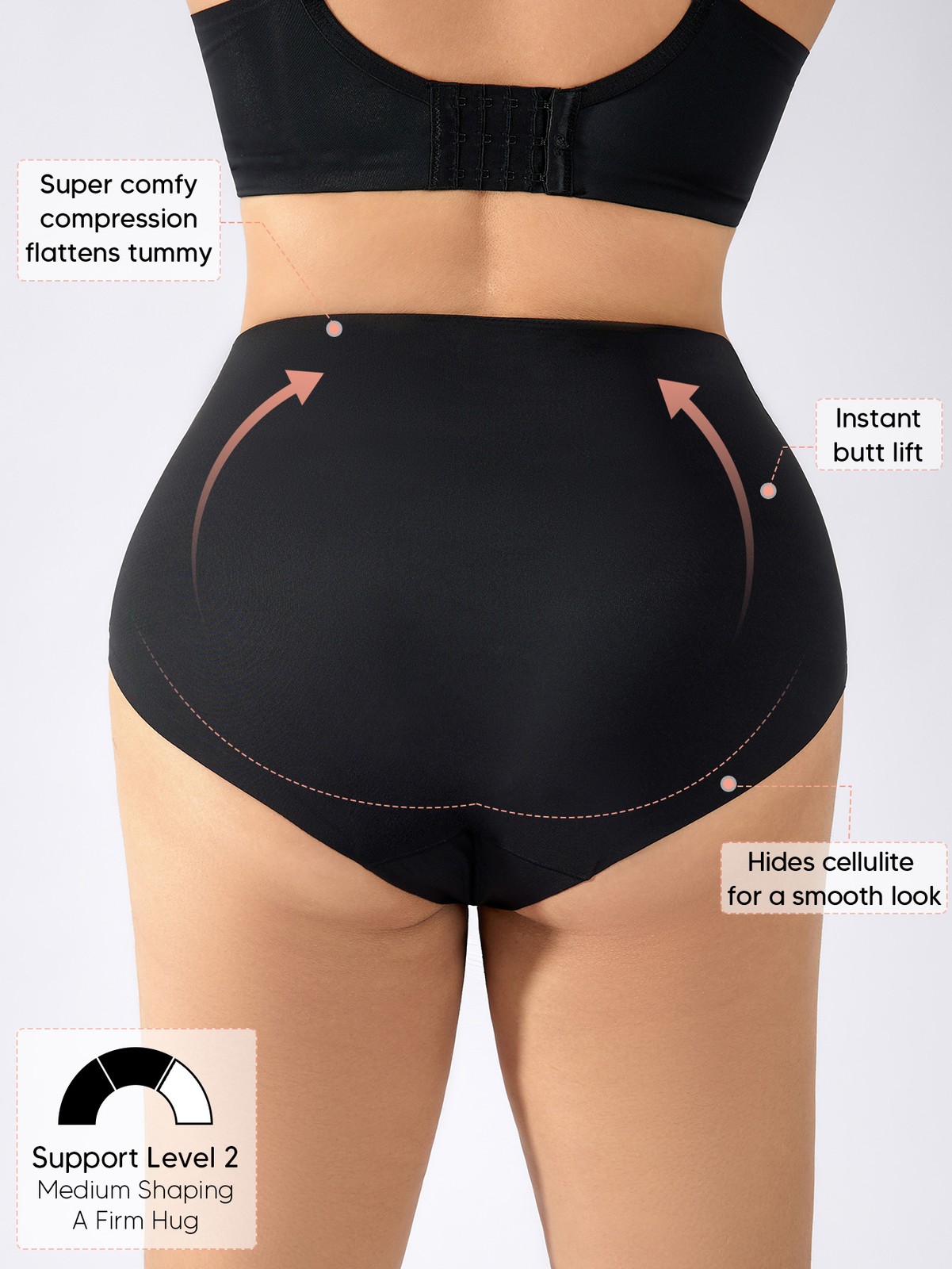 Plus Size Women’s Tummy Control Shapewear Underwear Seamless Body Shaper Panties