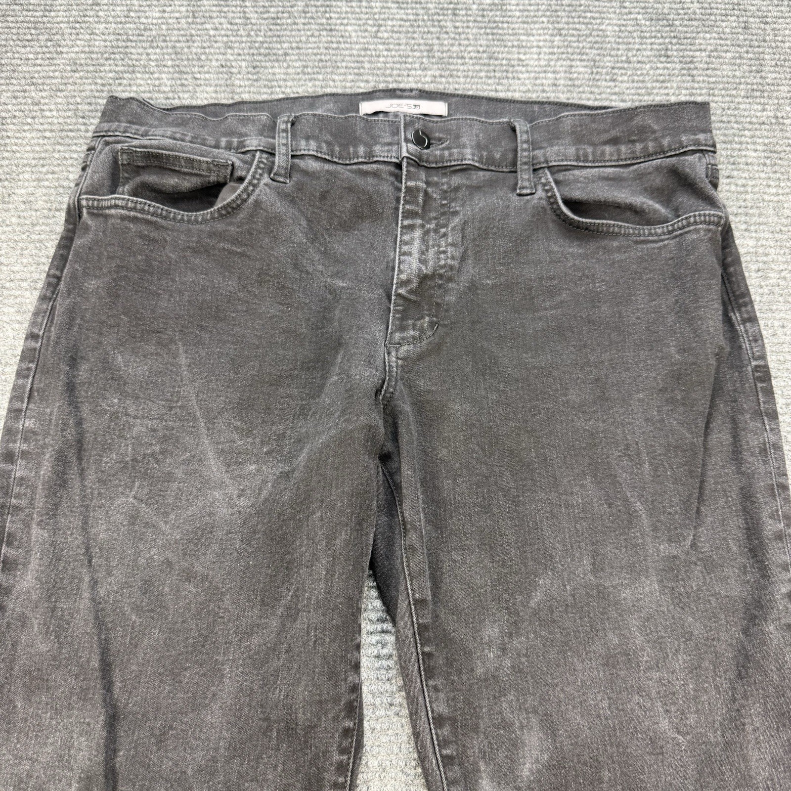 Joe’s Jeans Mens 38×31 Black Washed Marble Straight Fit Denim