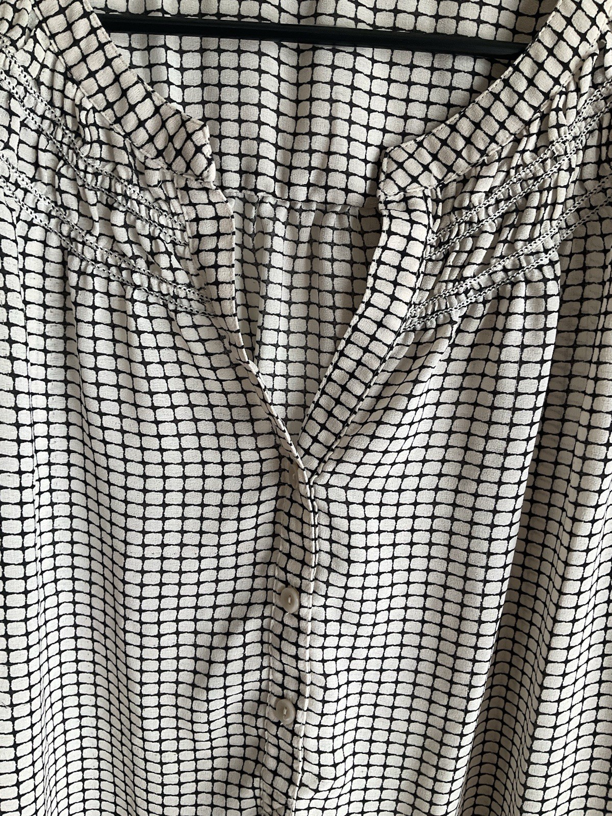 Max Edition Semi Sheer Beige Top Large Casual Relax Boho Summer