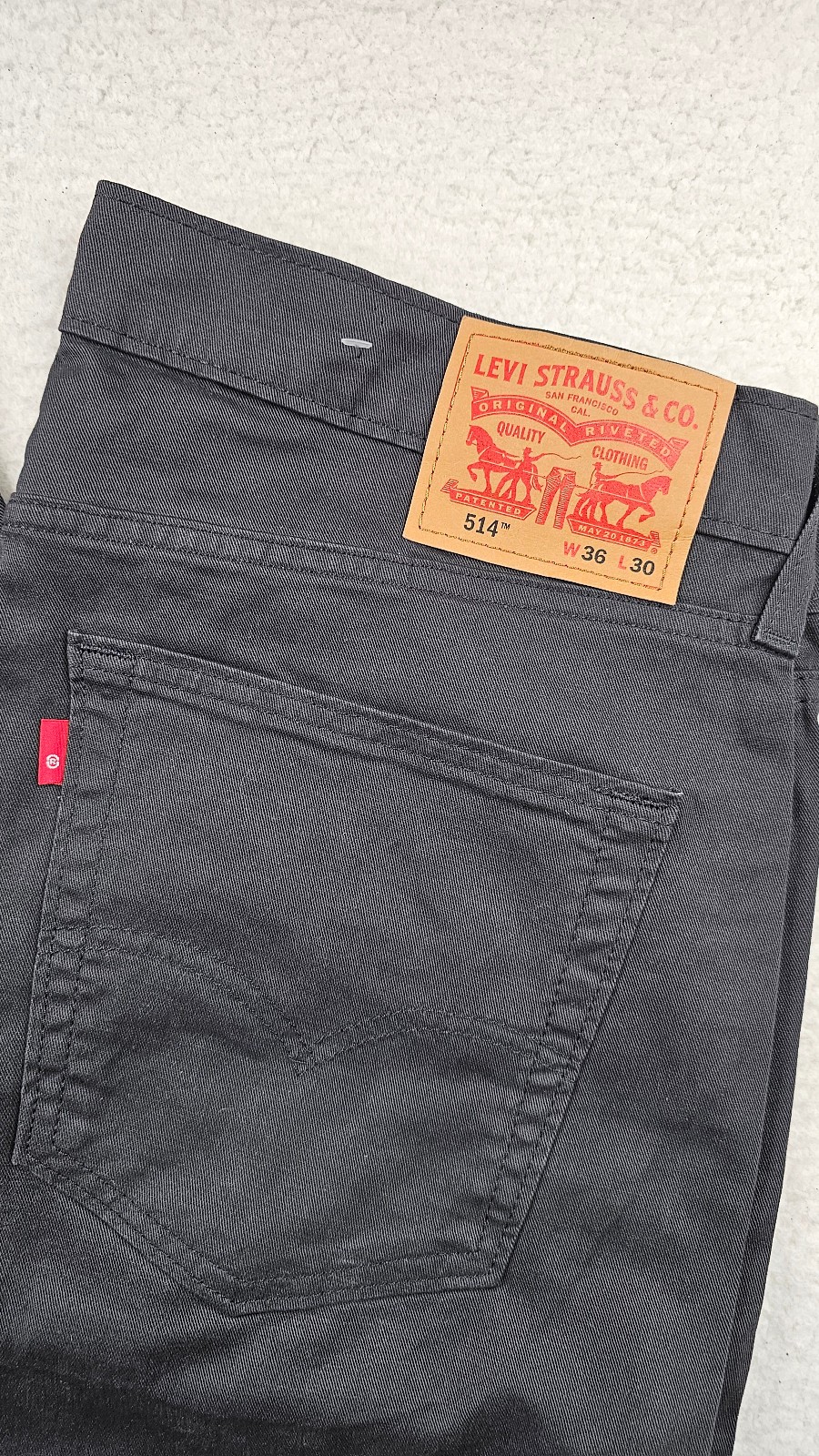 Levis 514 Straight Jeans Gray Charcoal Stretch Sits Below Waist CHOOSE YOUR SIZE