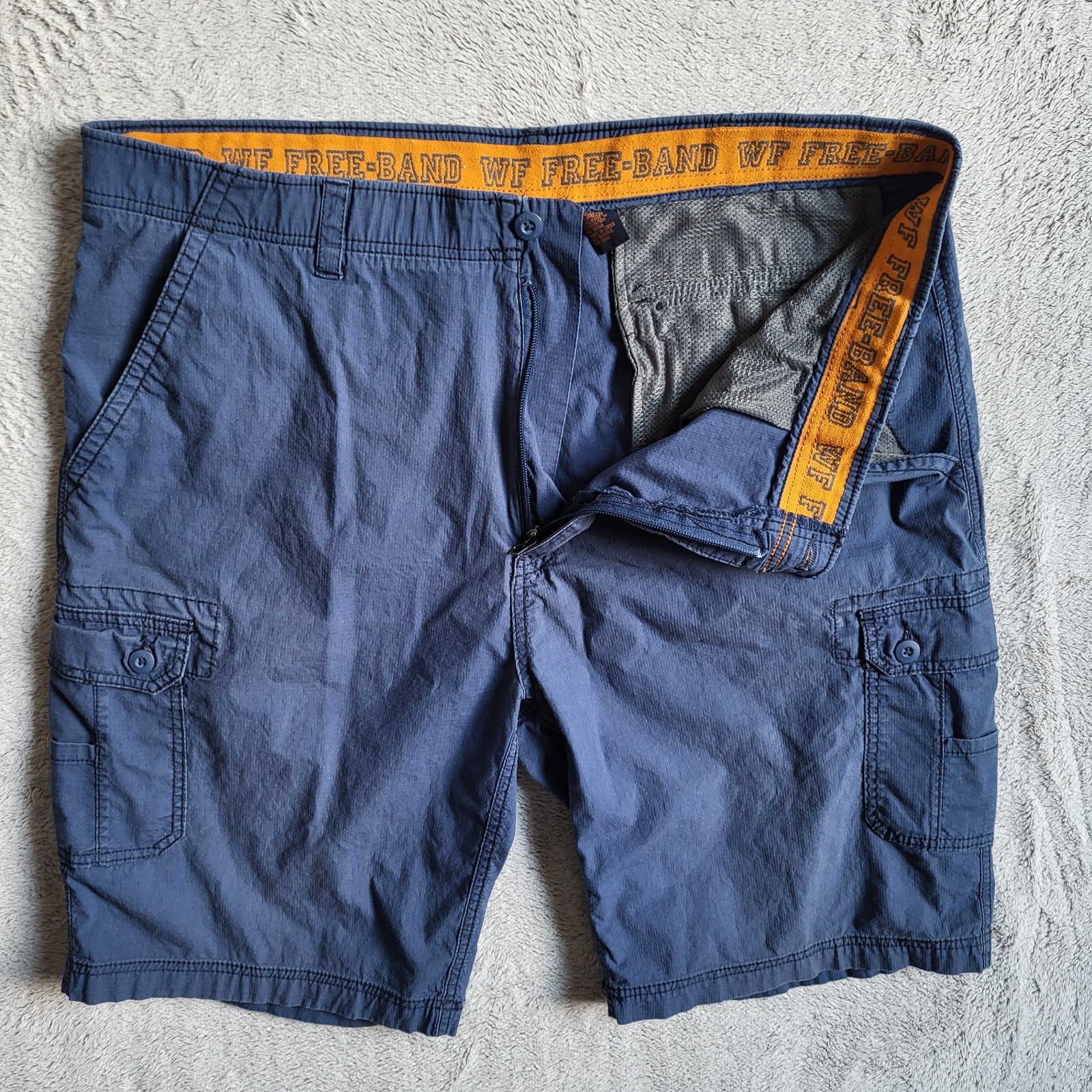 WearFirst Cargo Shorts Mens 42 Navy Blue Multi Pocket Outdoor Utility