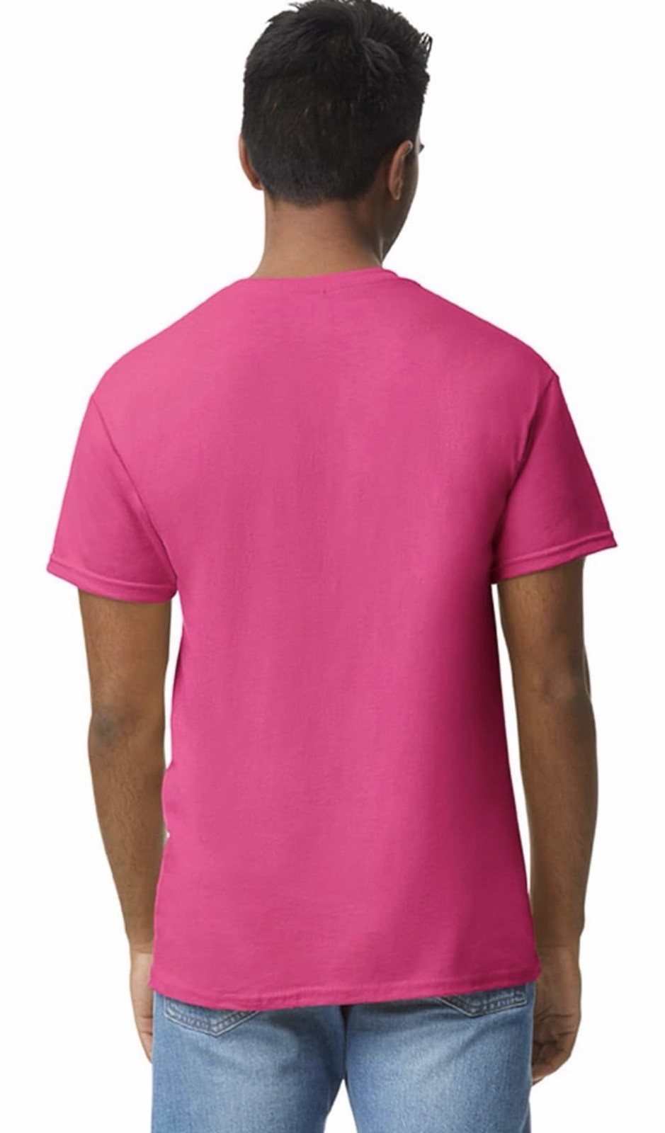 Gildan G500 Premium Short Sleeve Heavy Cotton Plain Casual T-Shirt Lot Of 2 Pink