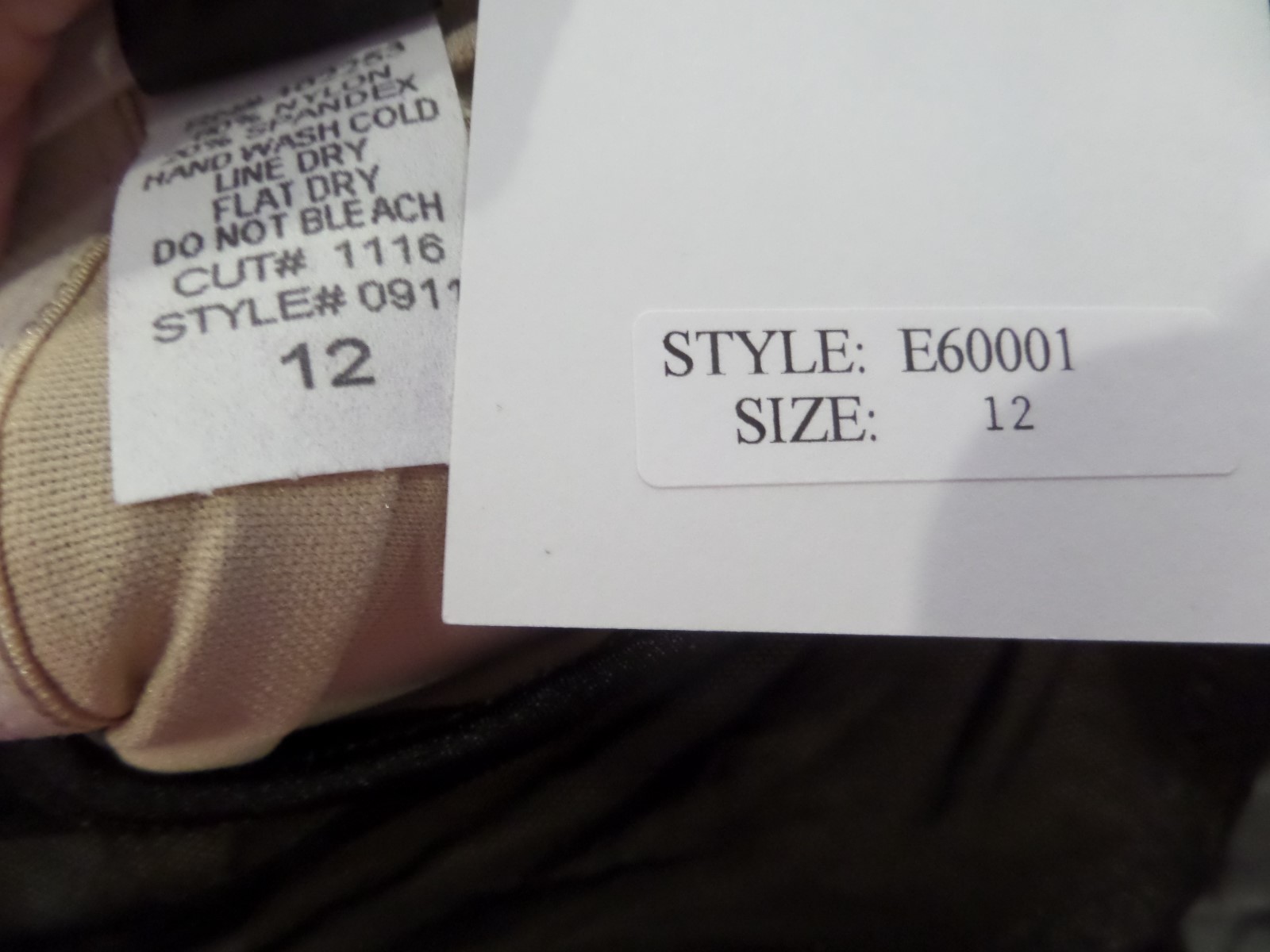 NWT Esther Williams Set up on the Sand Black 1pc Swimsuit Sz 12 Skirt Mesh SEXY