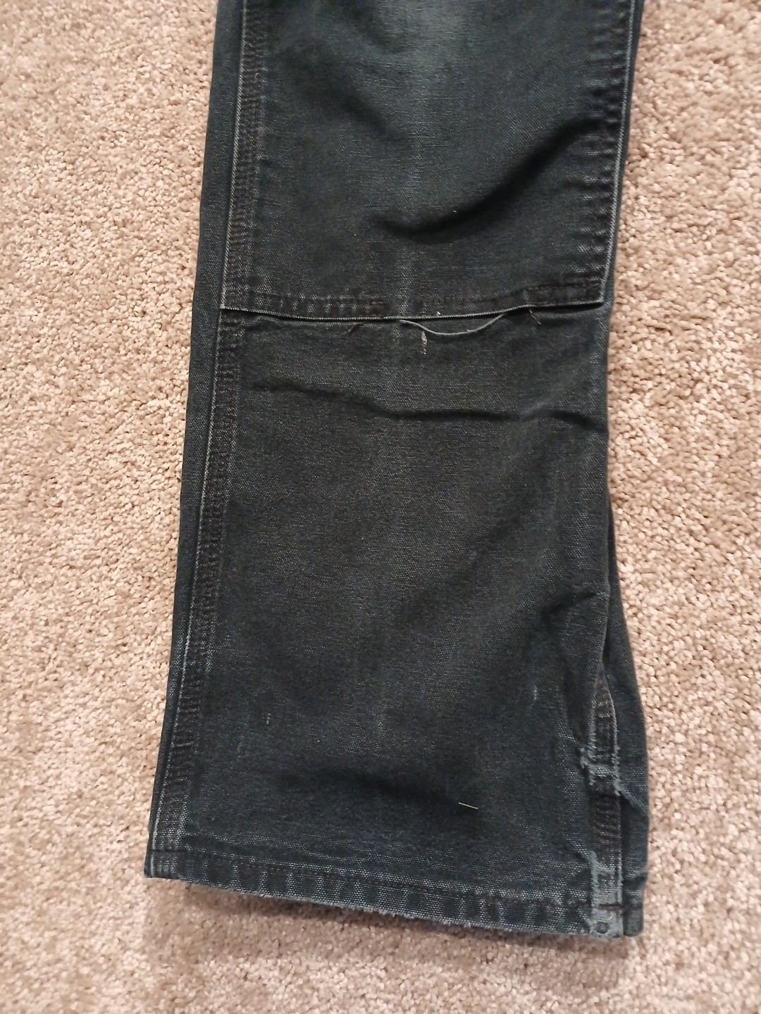 Vintage Carhartt B01 BLK Double Knee Pants USA Made Black 34×34