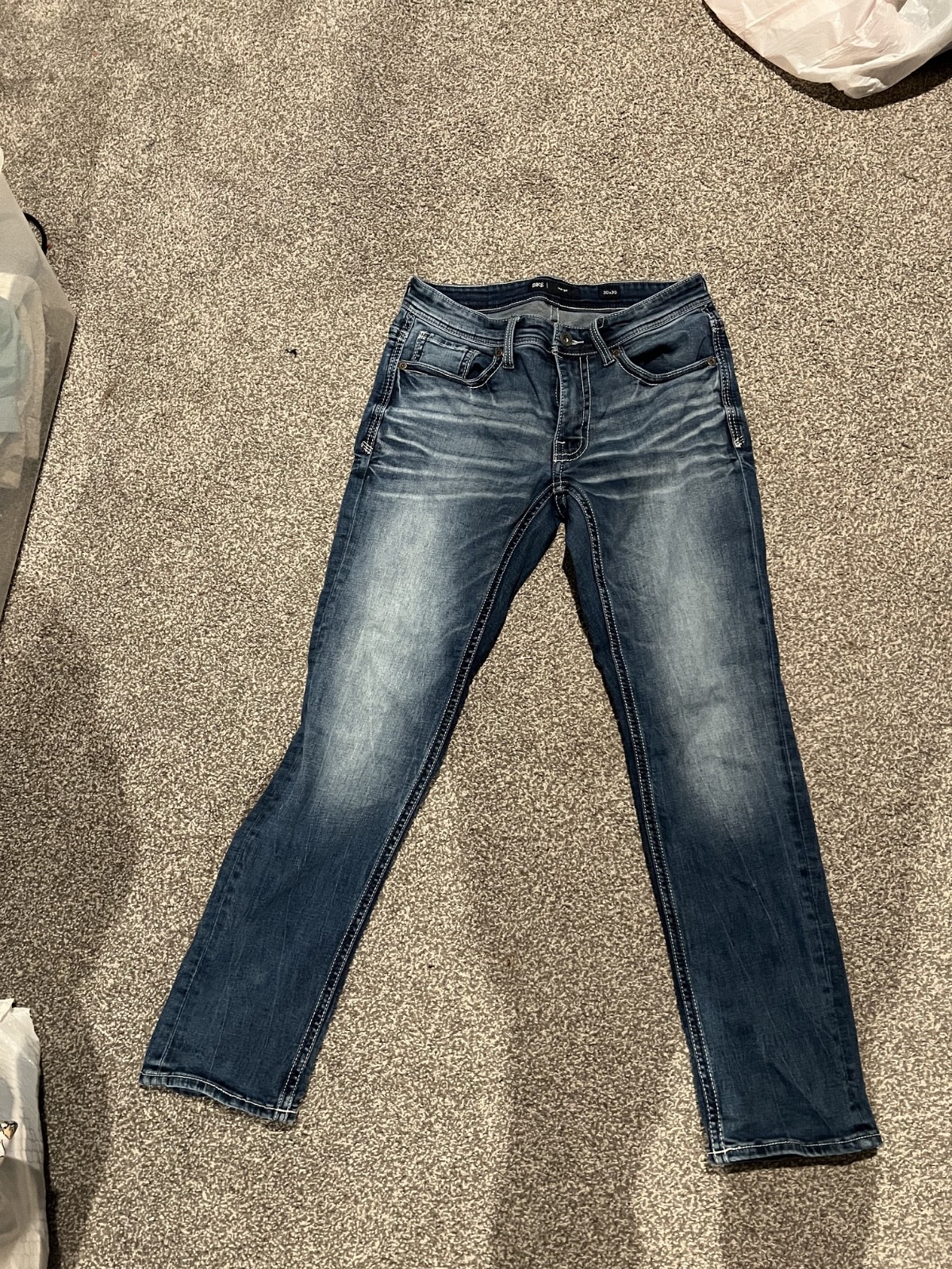 BKE Mason Men’s 30×30 Blue Jeans Slim Straight Stretch Denim Medium Wash