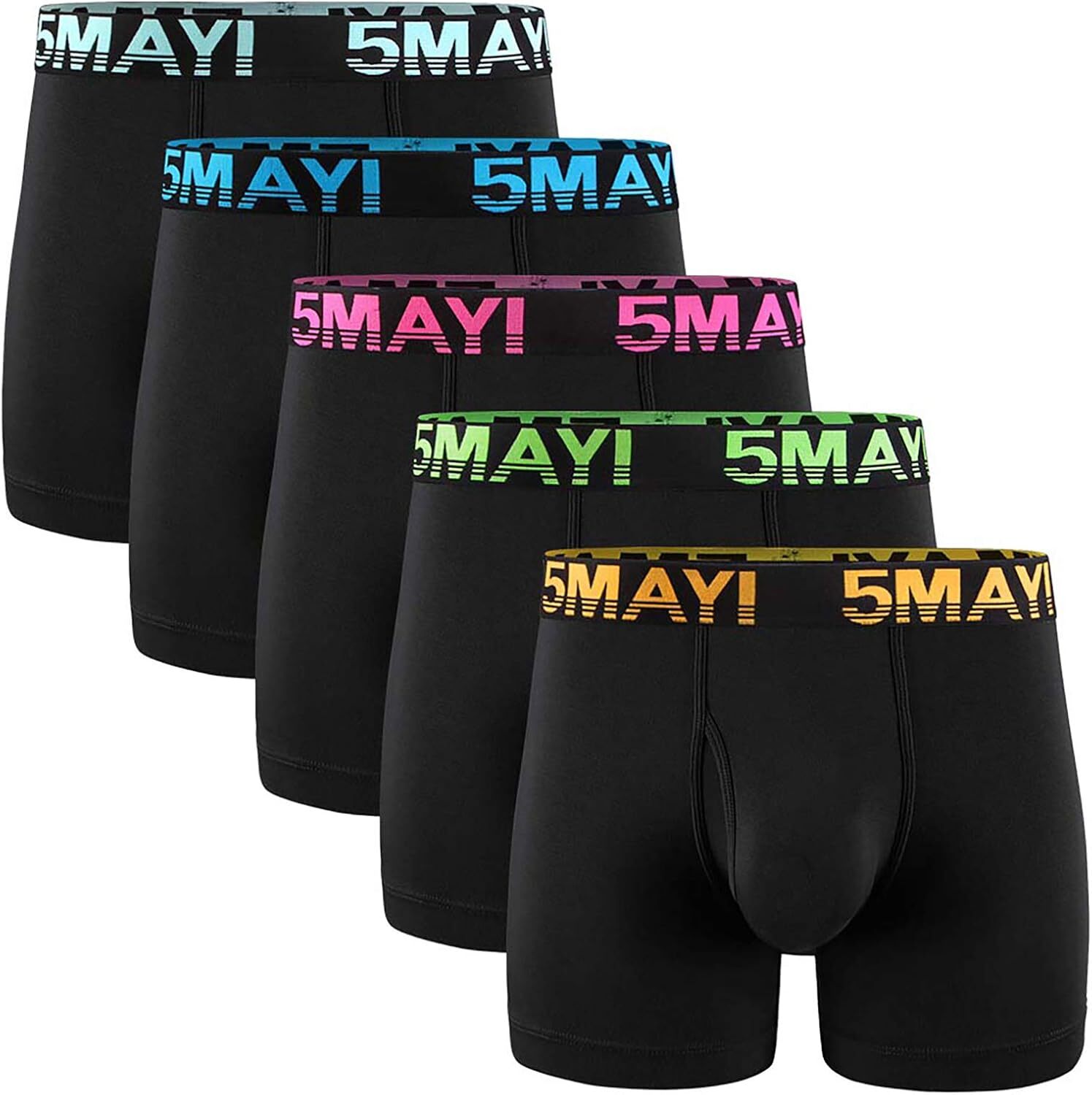 5Mayi Men Underwear Boxer Briefs Cotton Regular Long Mens Boxer Briefs Und