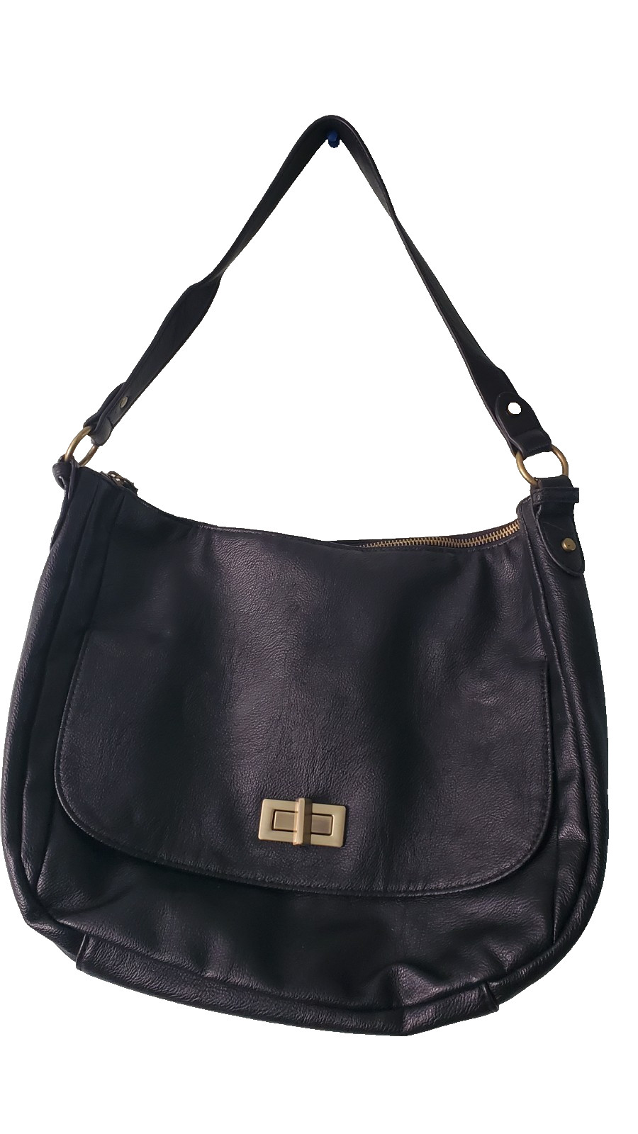 Merona Women Bag with Shoulder Handle Push Lock and Zip Closure Good Condition