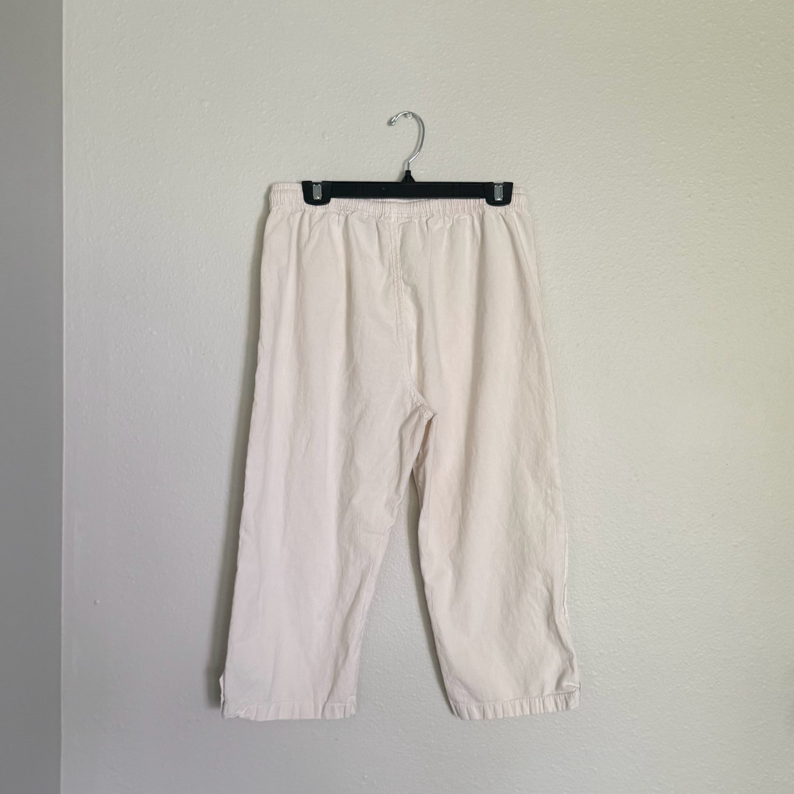Vintage 90s Regton USA Cream Cotton Capri Pants Size M Utility Cargo Sailcloth