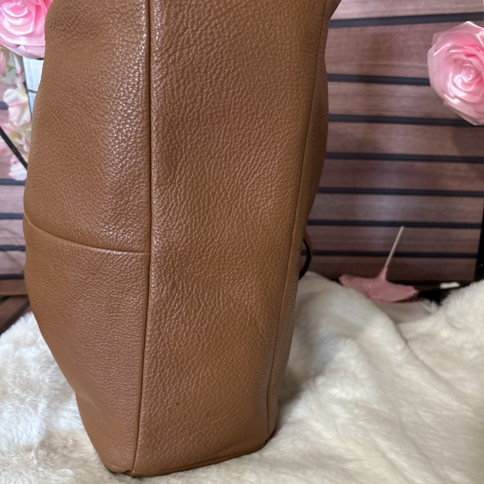 Coach Madison Phoebe 26224 Brown Pebbled Leather Hobo Shoulder Bag Purse