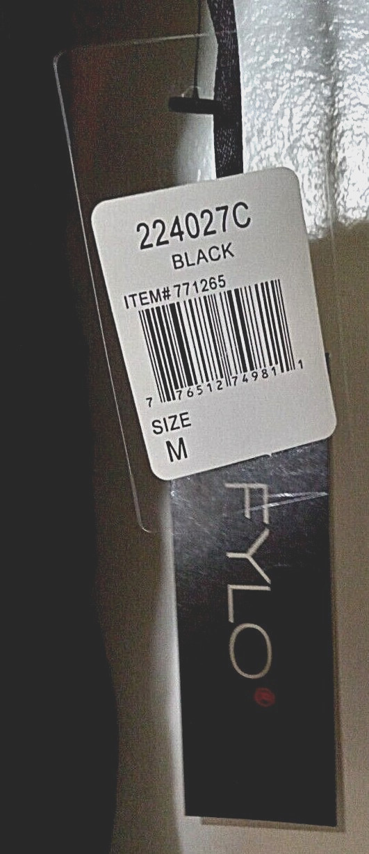 FYLO 95% viscose, 5% spandex black embellished draped T-shirt Size Medium