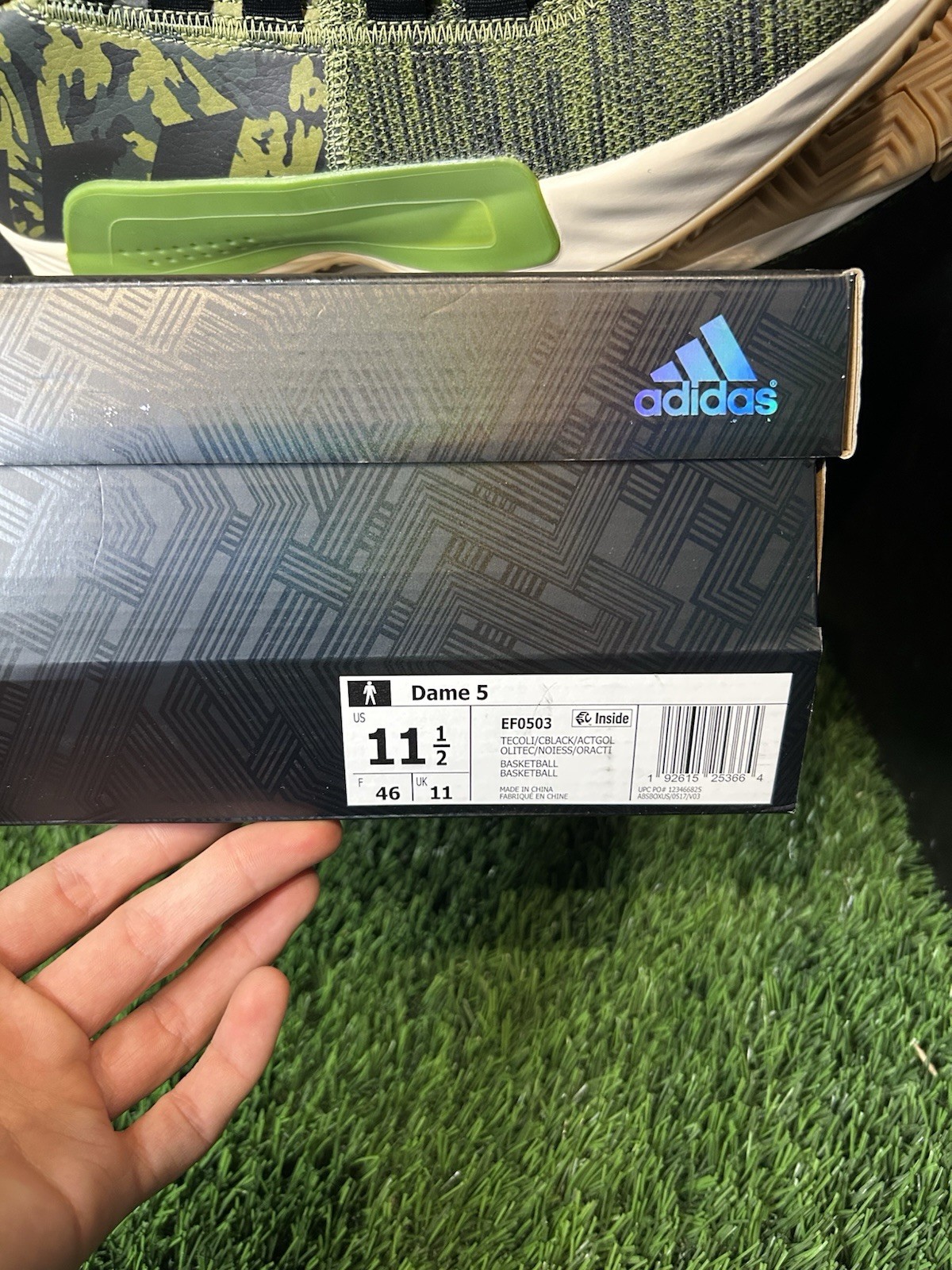 adidas Dame 5 Tech Olive Men’s Size 11.5 Brand New OG All EF0503