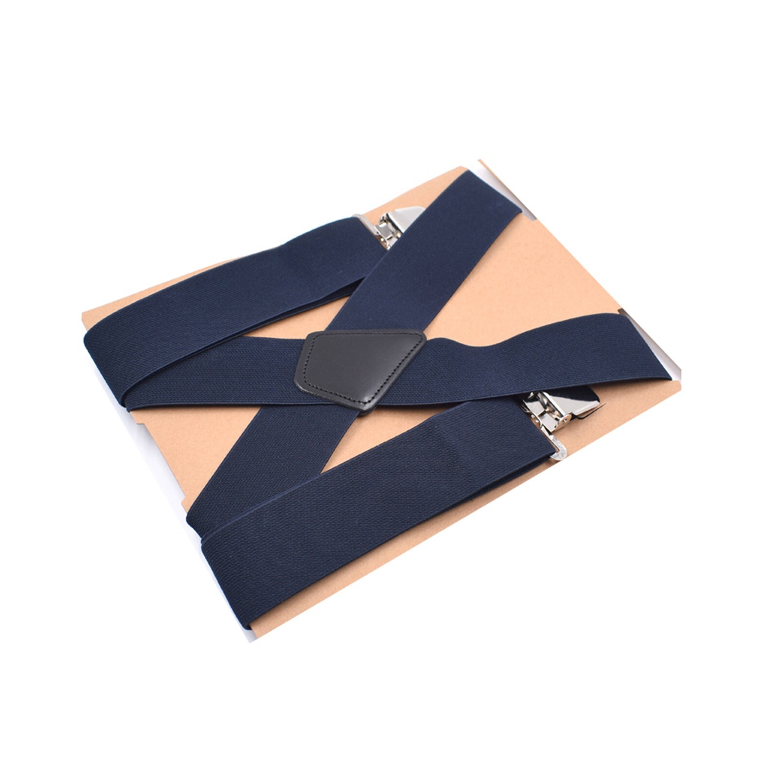 Navy Blue Color Button Holes Link Men’s Suspender Adjustable Length Brand New