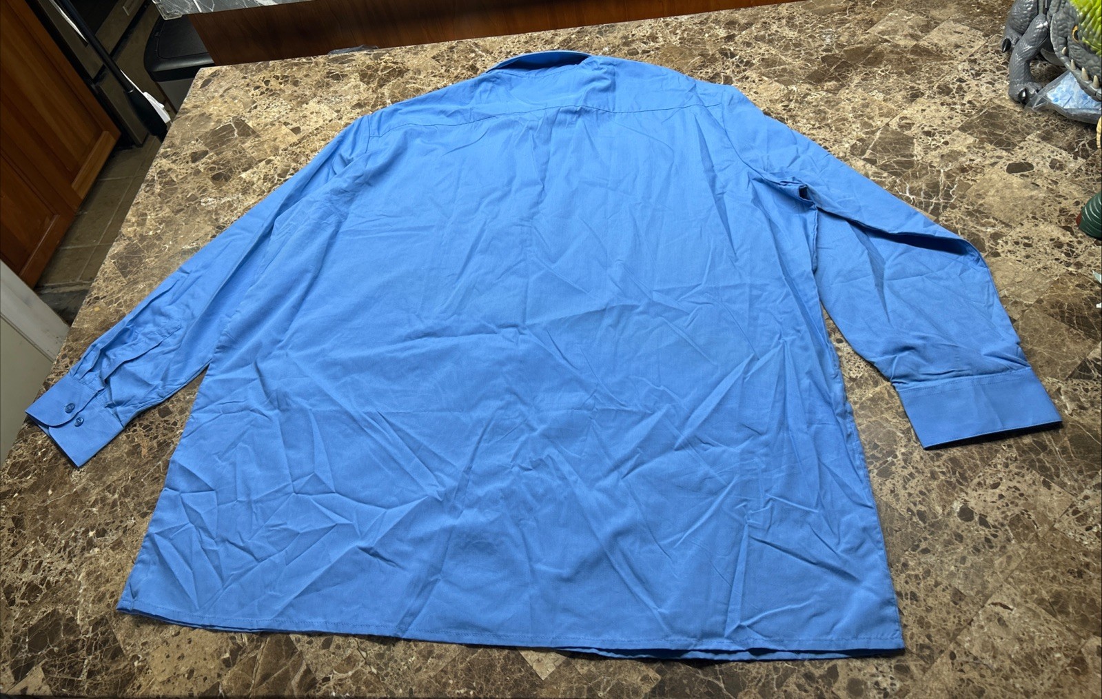 Fortino Landi Men’s Button Down Dress Shirt 19 – 19.5 36-37 Blue Long Sleeve