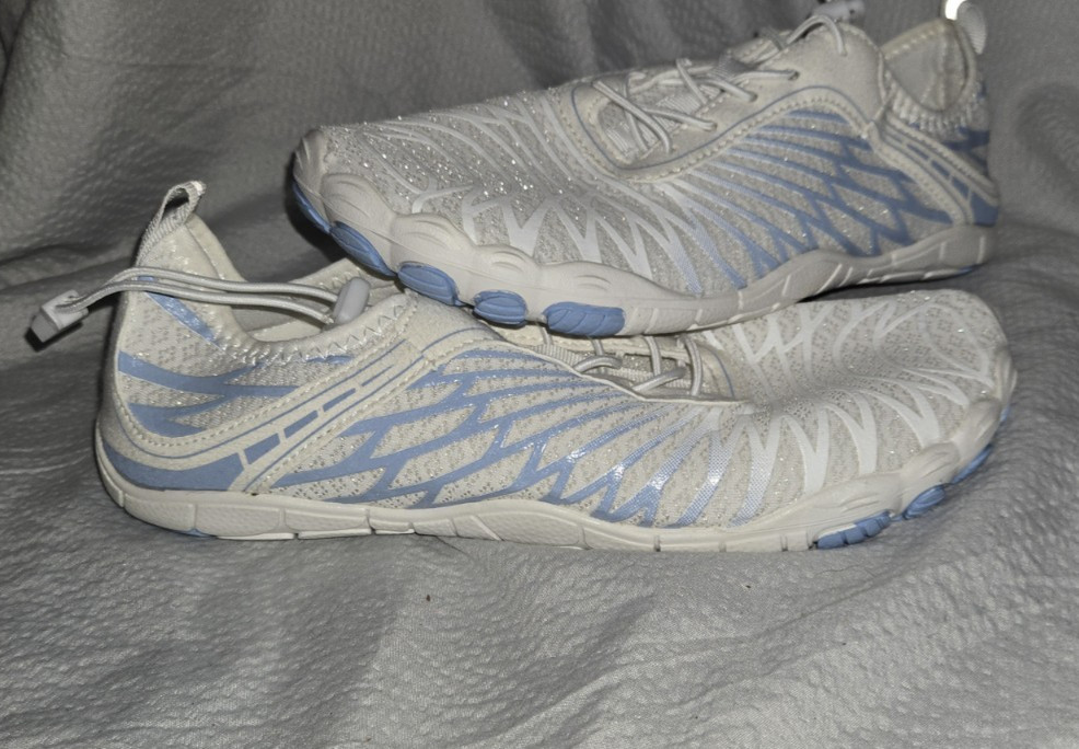 Hike Footwear HF Size 40 White Blue Flexible Barefoot Shoes unisex see chart