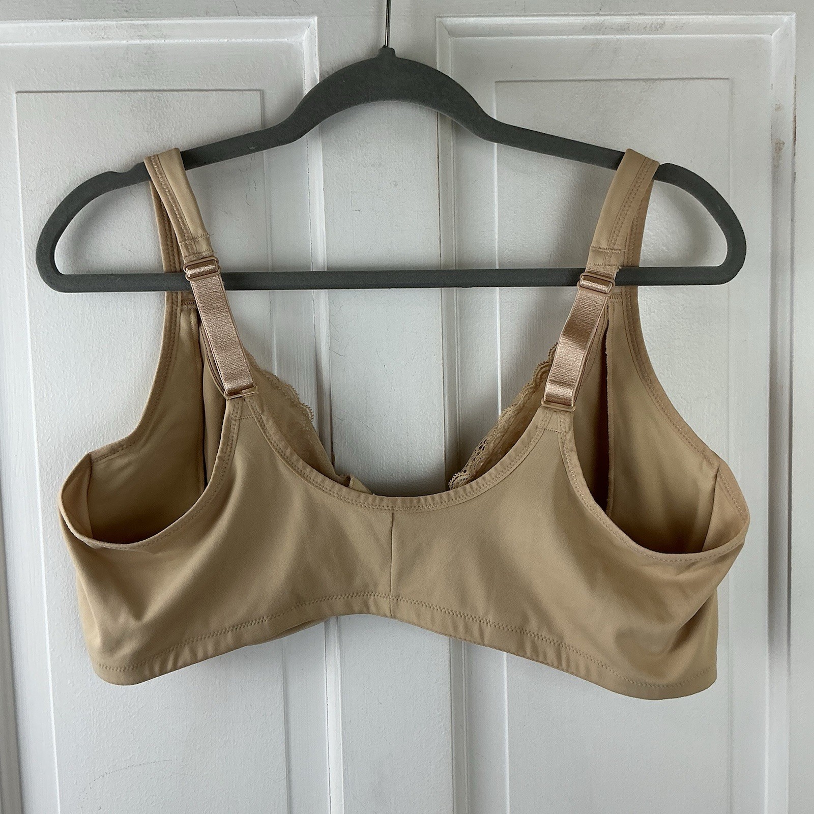 Playtex Bra 44DD Full Coverage 4423 Front Close No Poke Dreamwire Bra BEIGE