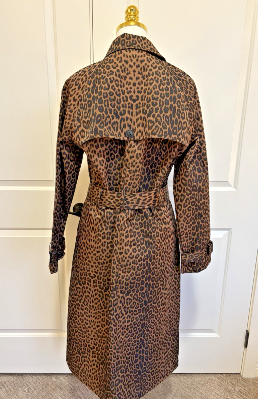 Rebecca Minkoff Leopard Trench Coat NWT RM-707A Women’s M Belted $298 Designer