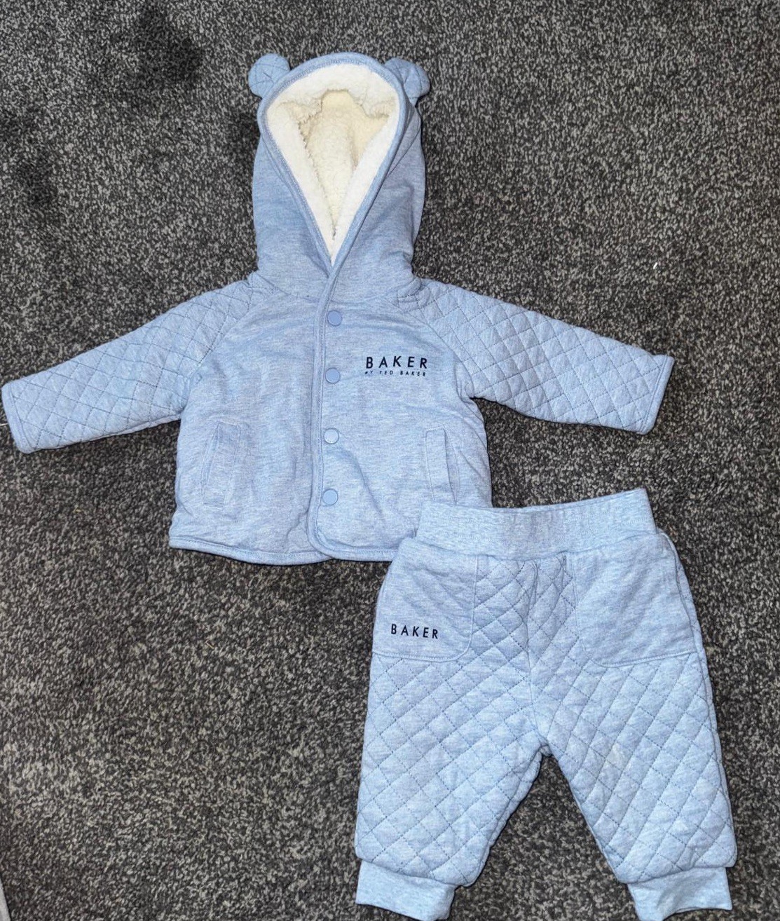 BAKER by TED BAKER Boy Blue jacket tracksuit 2 Piece Set Outfit 0-3 months