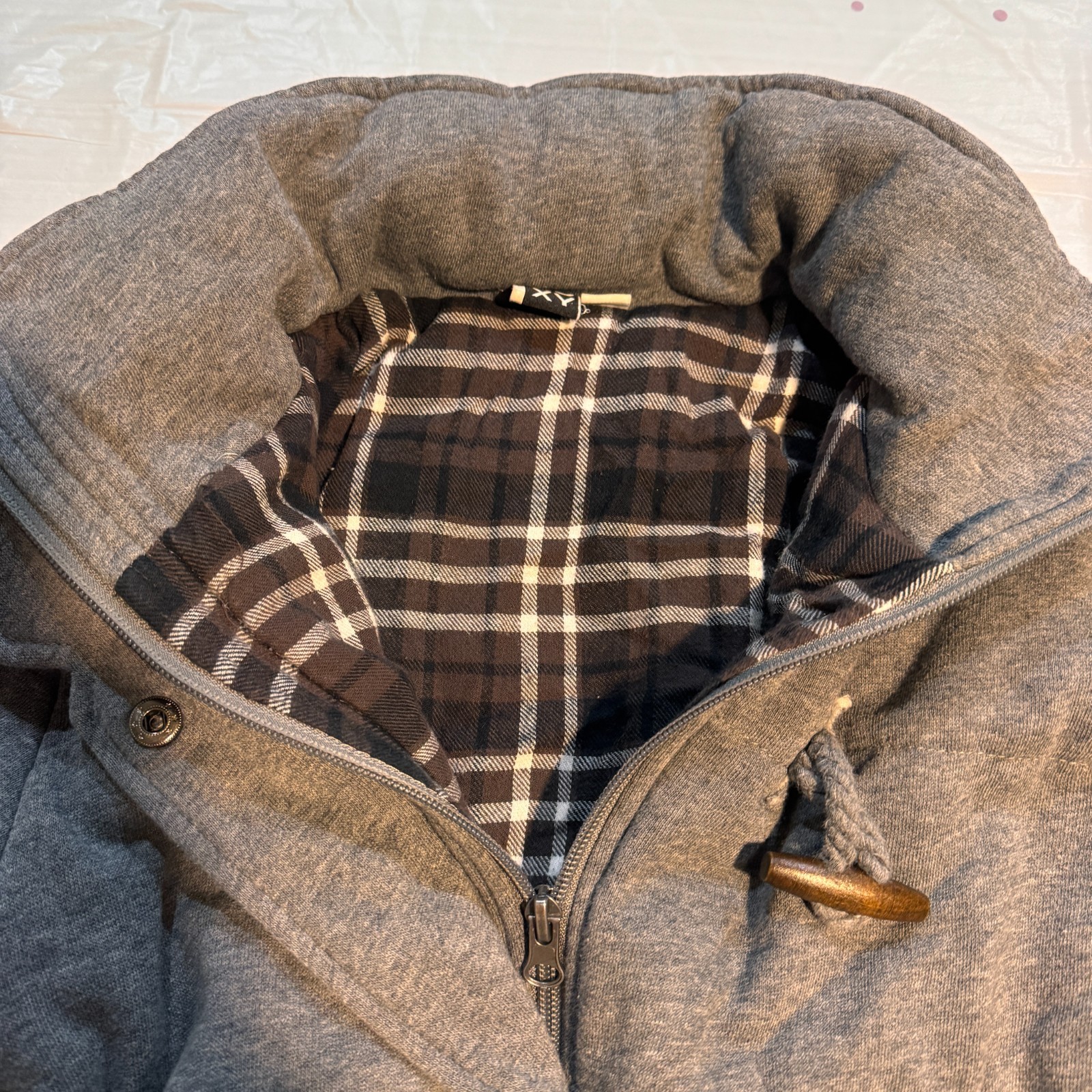 Roxy Women’s Gray Duffle Coat Zip, Button, and Toggle Closure Size: XS