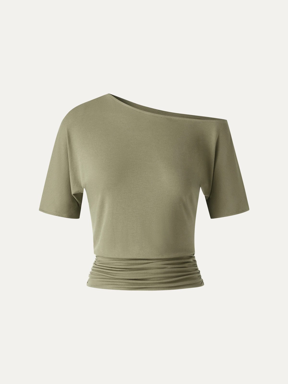 CoolTouch Relaxed Short Sleeve Ruched Top