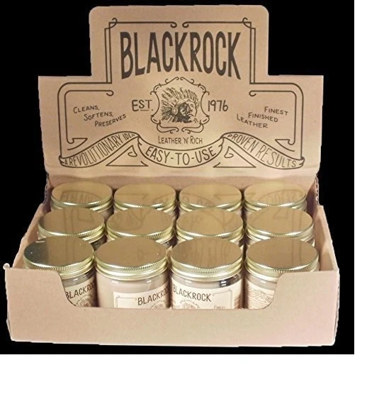 2 Jars Blackrock Leather “N” Rich Cleaner Conditioner Preserves Fine Leather