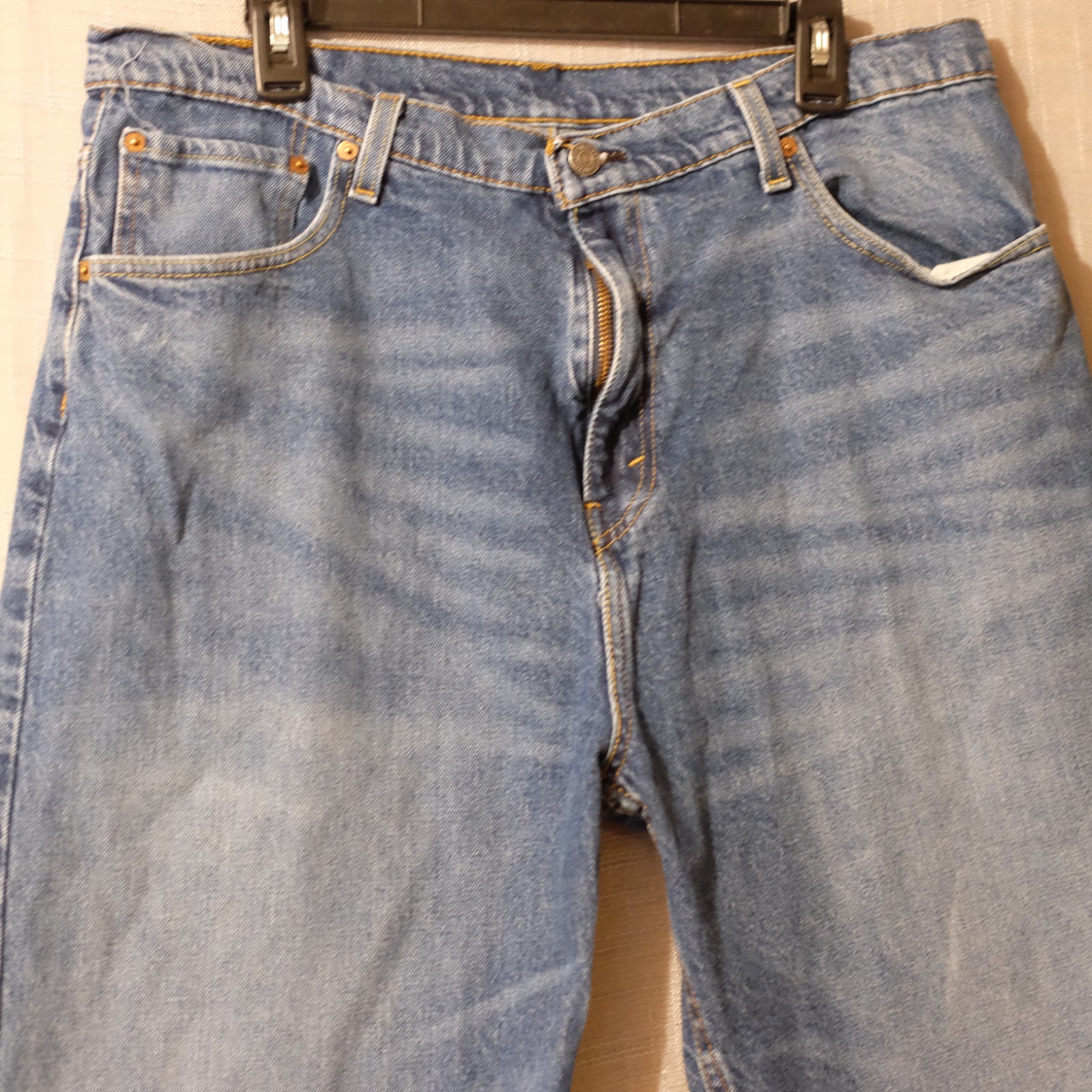 Levis 569 Jean Shorts Blue Denim Bermuda Inseam 11-1/2 in Mens W36 #A12-15