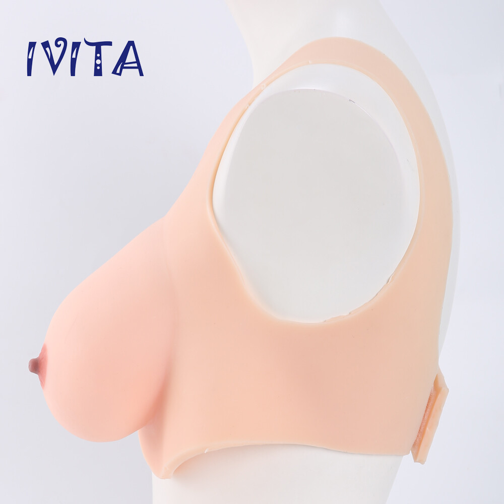 IVITA GG Cup Soft Silicone Breast Forms Crossdresser TG False Boobs Plate