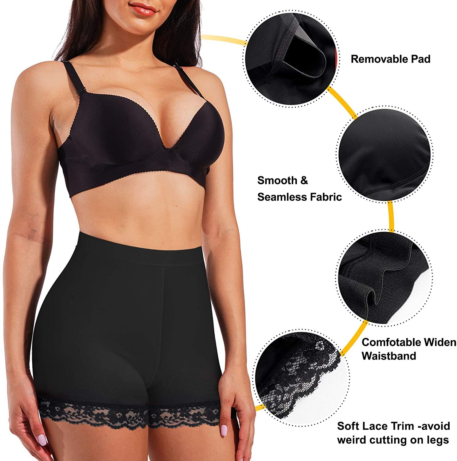 BUTT LIFTER HIP ENHANCER SHAPER GIRDLE GIRLSHORT UNDERWEAR PANTIES WITH PADDED