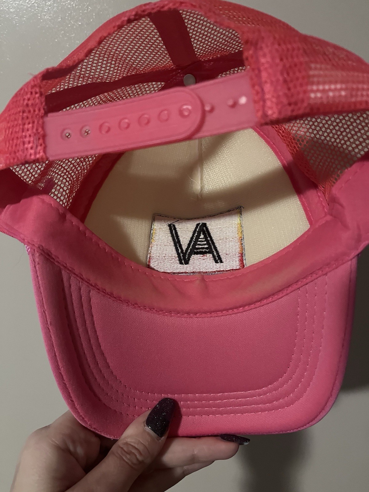 Aviator Nation Pink/White Colorblock Trucker Hat Mesh Back Adjustable Snapback