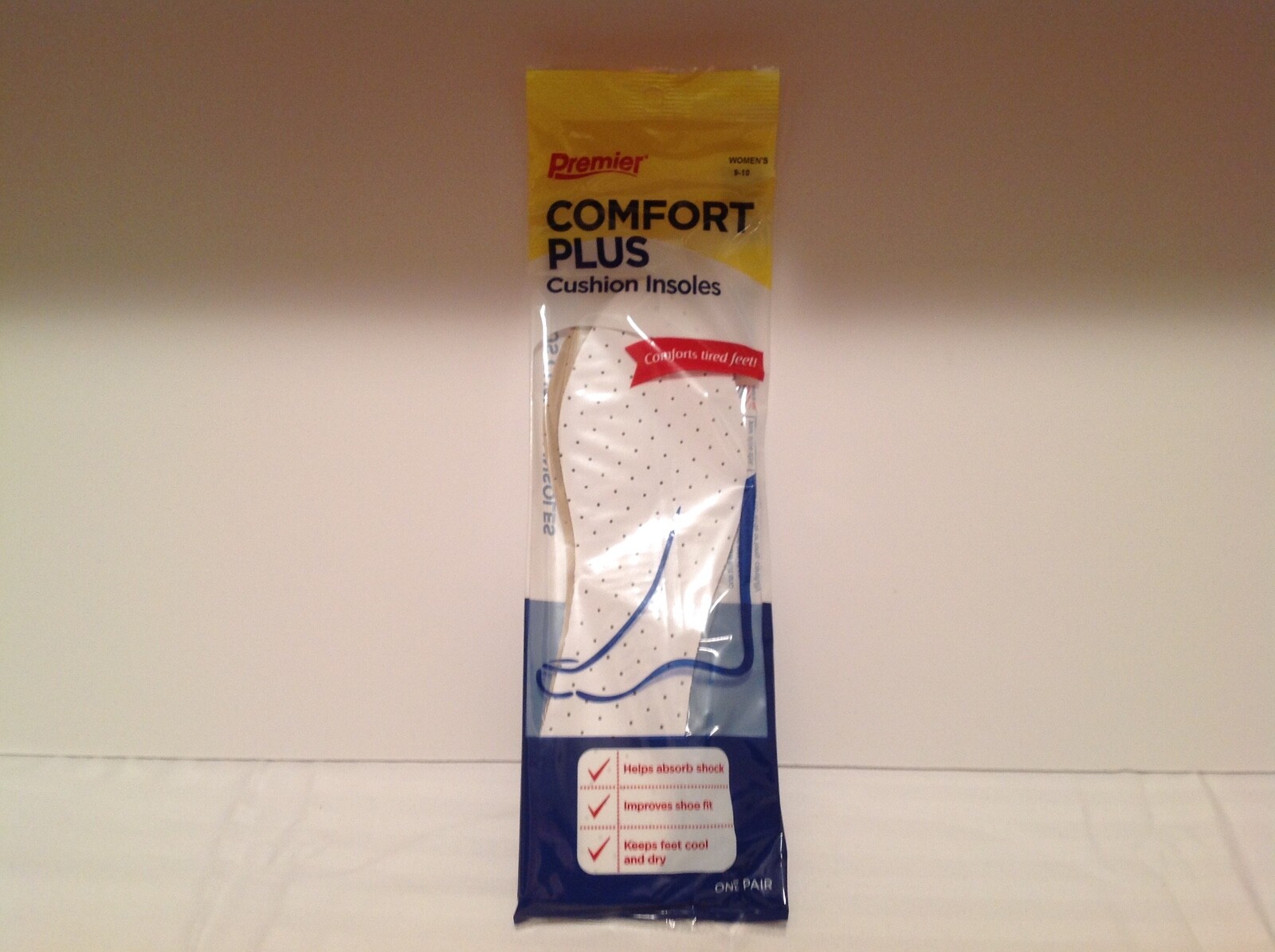 Premier Comfort Plus Cushion Insoles Shoe Insoles Sneaker Insert Women Size 9-10