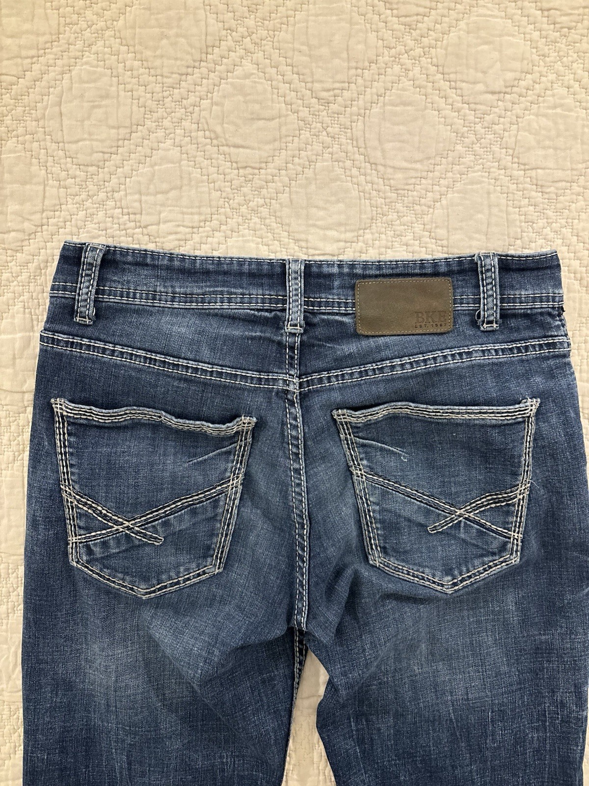 BKE Aiden Low Rise Slim Fit Bootcut Stretch Jeans Mens 30×34 Medium Wash Denim
