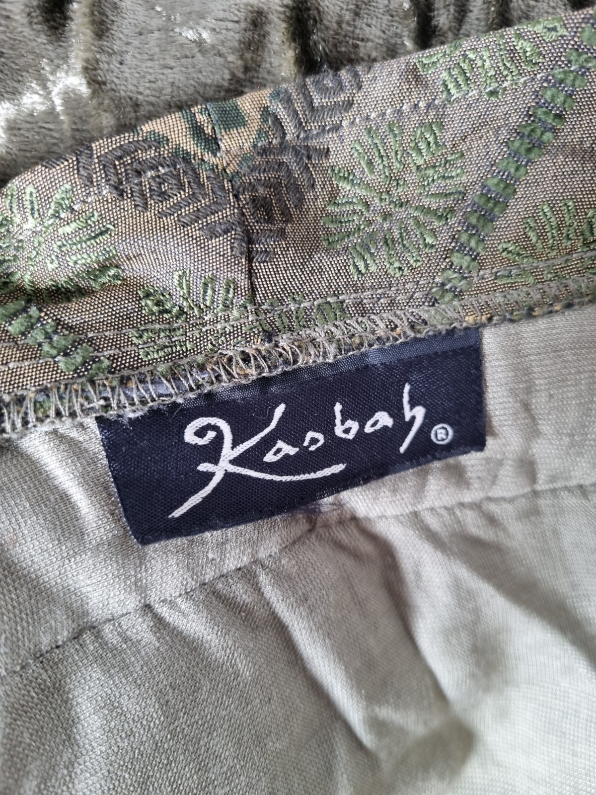 Kasbah Waterfall sides Cardigan Jacket Size 1 (UK 10/12) Green Part Velour
