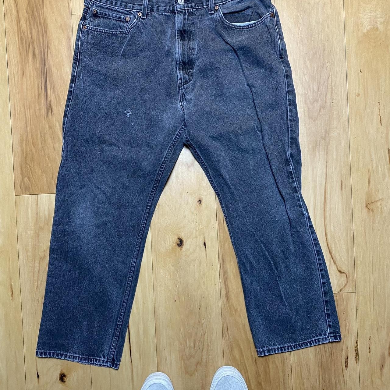 Levis 505 Jeans W40 L30 Mens Grey Regular Straight Fit Vintage Denim