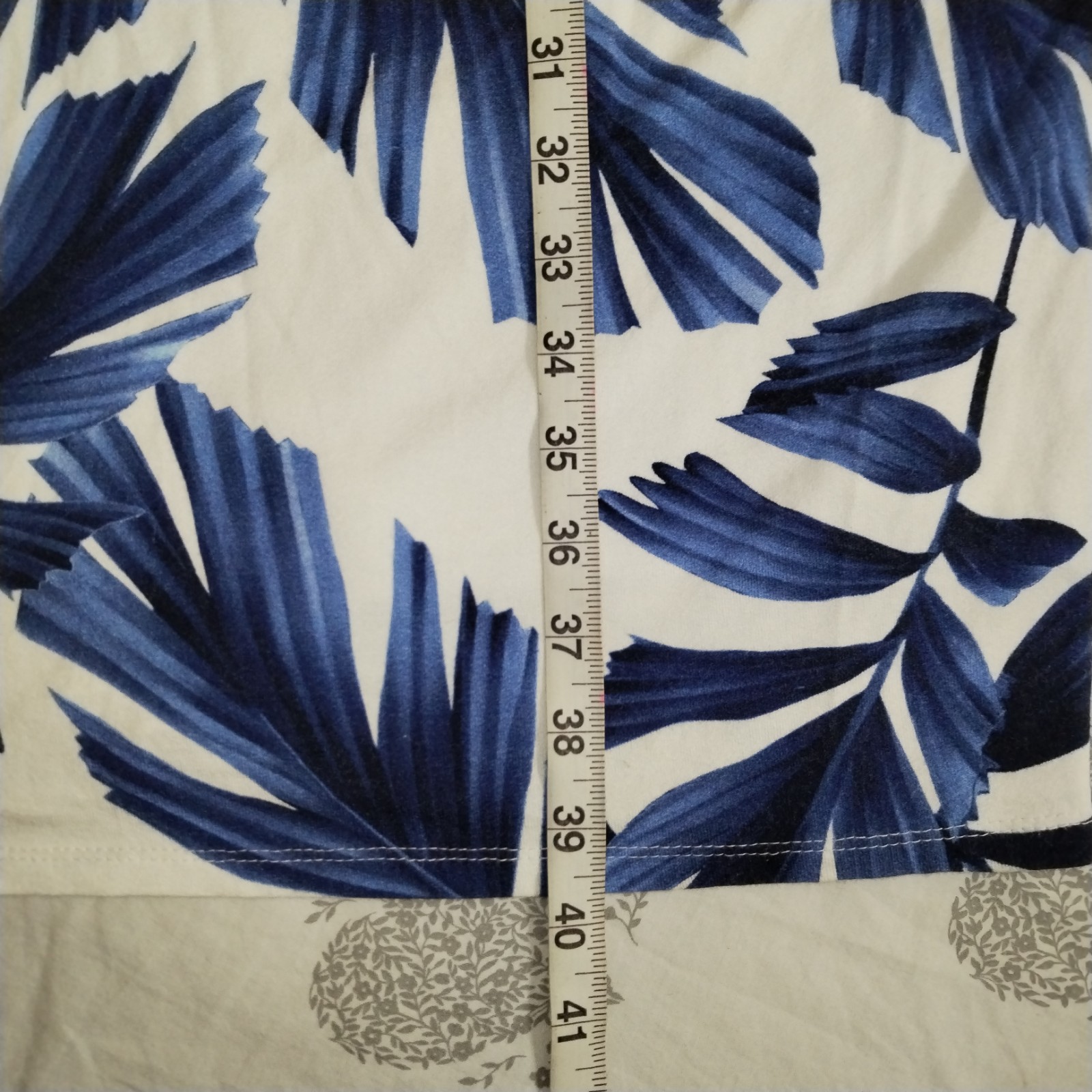 Phase Eight Dress Size 16 White Navy Eloise Palm Print Shift Bodice Layer Ruched