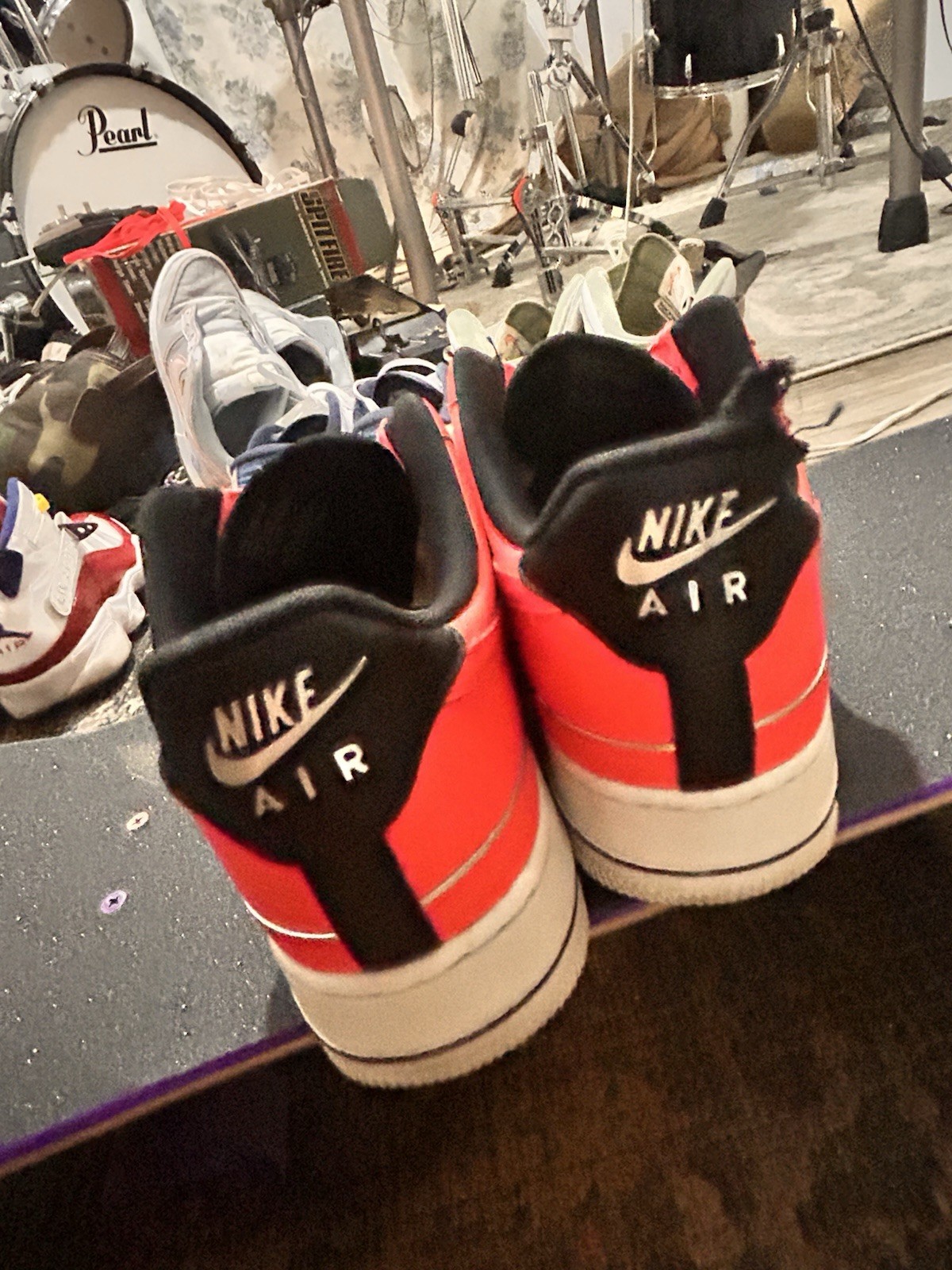 Nike Air Force 1 Low Multicolor Red Black White Low Top Sneakers
