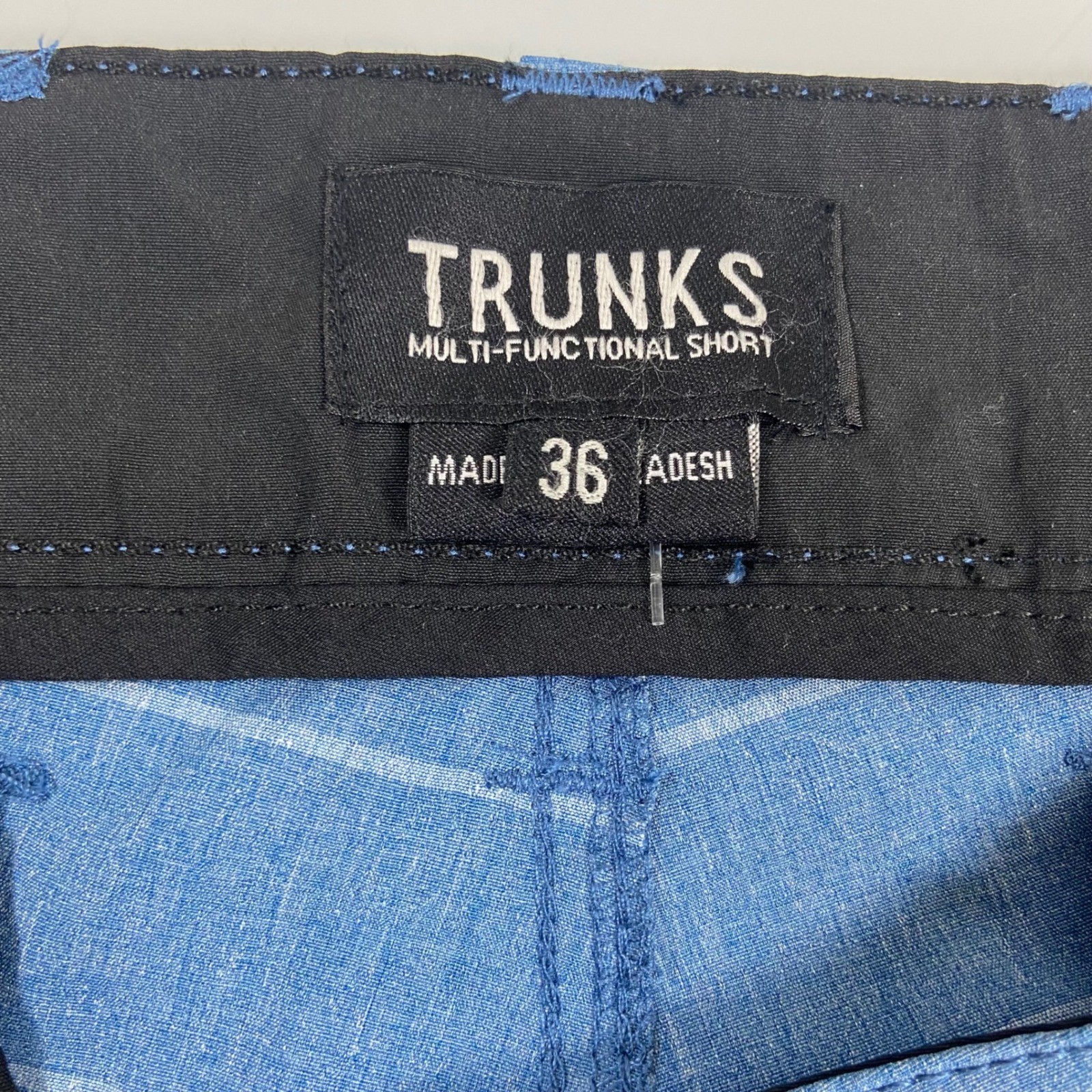 Trunks Mens 36 Blue Striped Multi-Functional Hybrid Shorts NEW Stretch Quick Dry