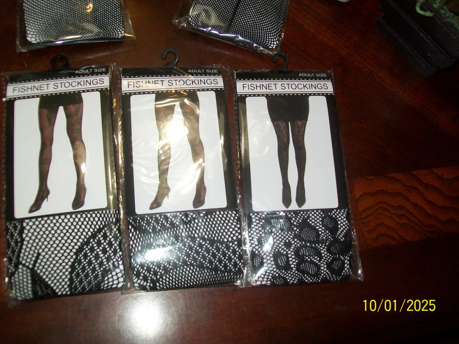 NWT ~ Mardi Gras Lot 8 pack Assorted Adult Fishnet Stockings By Regents