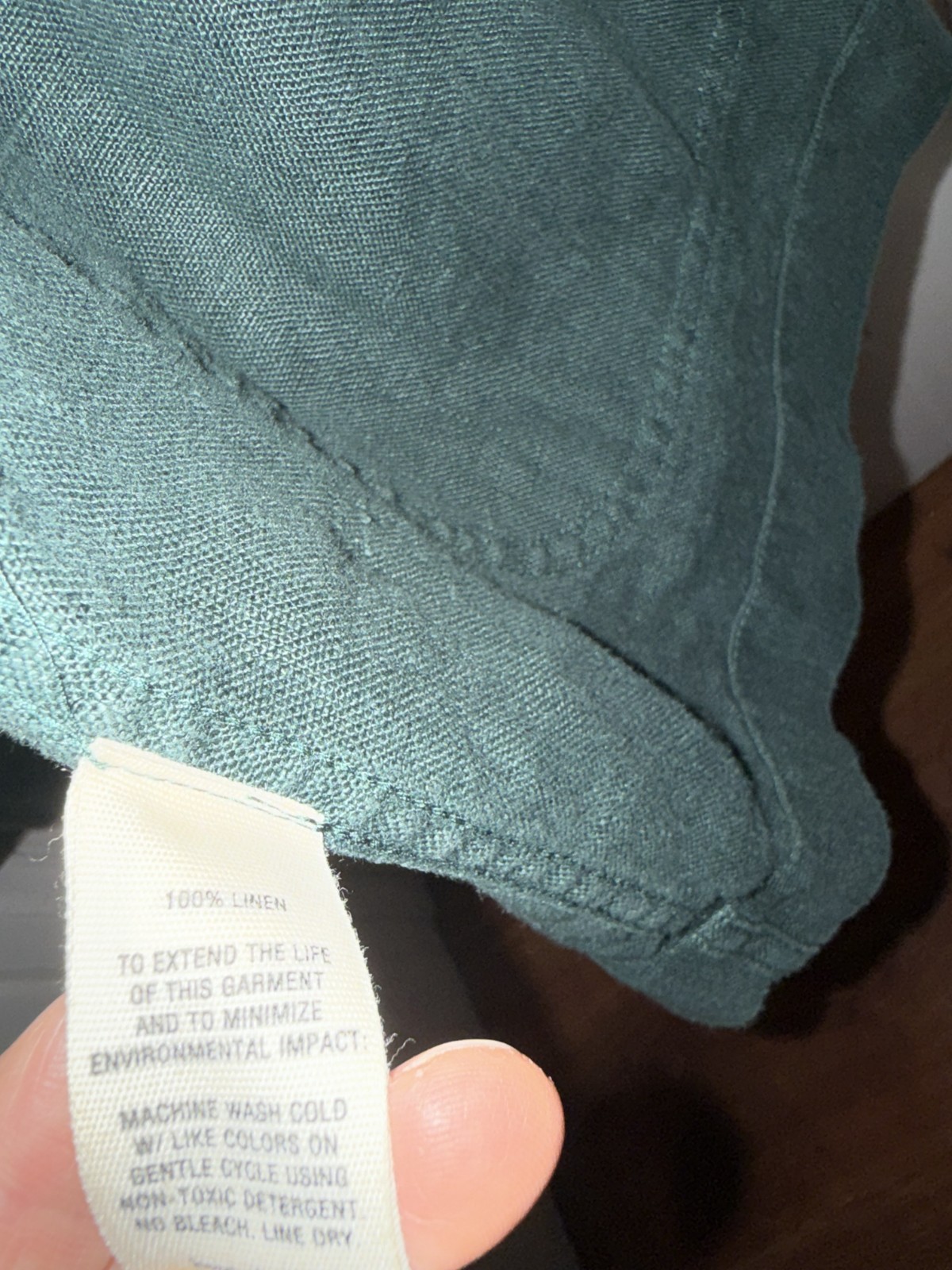 Alex Mill Linen Work Jacket Garment Dyed Pine Grove Green Chore Coat Men’s M