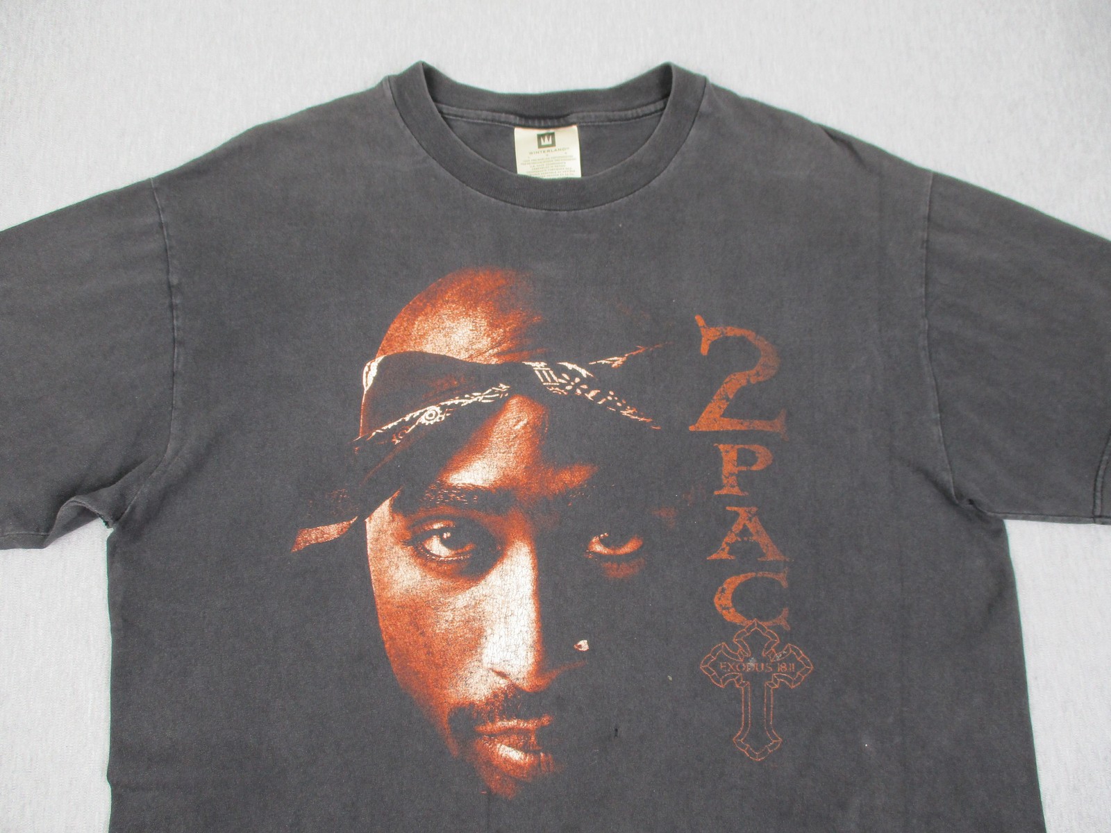 Vintage 2Pac Shirt Mens Large Black Winterland Rap Graphic Tee Exodus Hip Hop