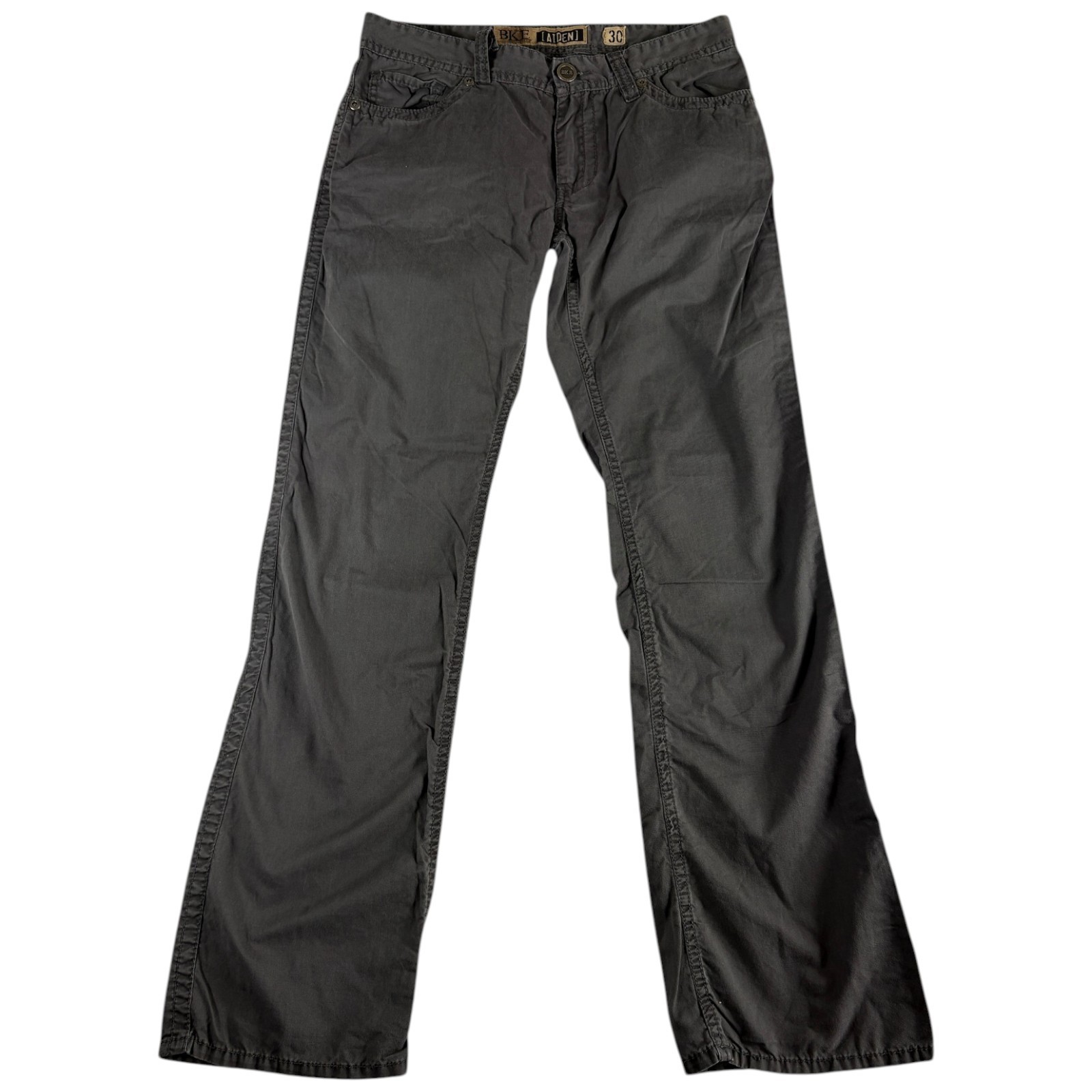 Buckle BKE Aiden Authentic Bootcut Pants Mens 30 Gray Cotton Stretch Slim Fit