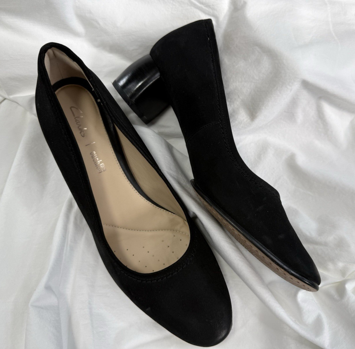 Clarks Plus Cushion Women Black Pumps SZ 8.5