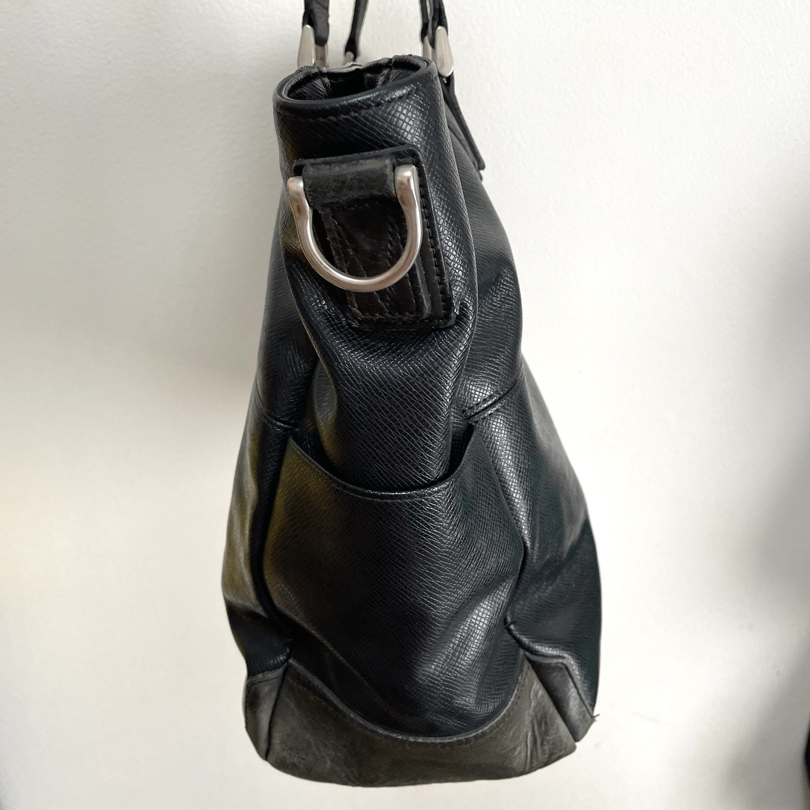 Master-piece MSPC Tote Bag Duffle 2way Leather Shoulder Black Large Made Japan