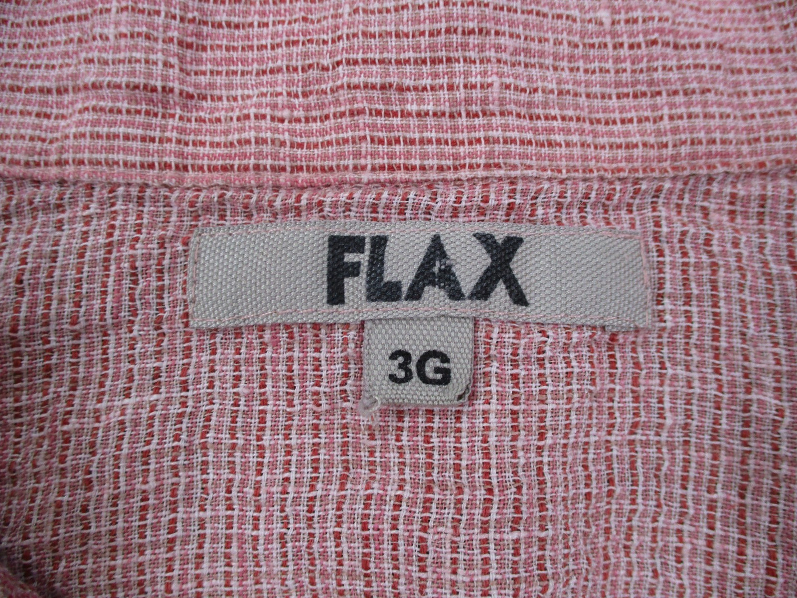 Flax Shirt Womens 3X 3G Red Linen Tunic Loose Lightweight Breathable Flowy Beach
