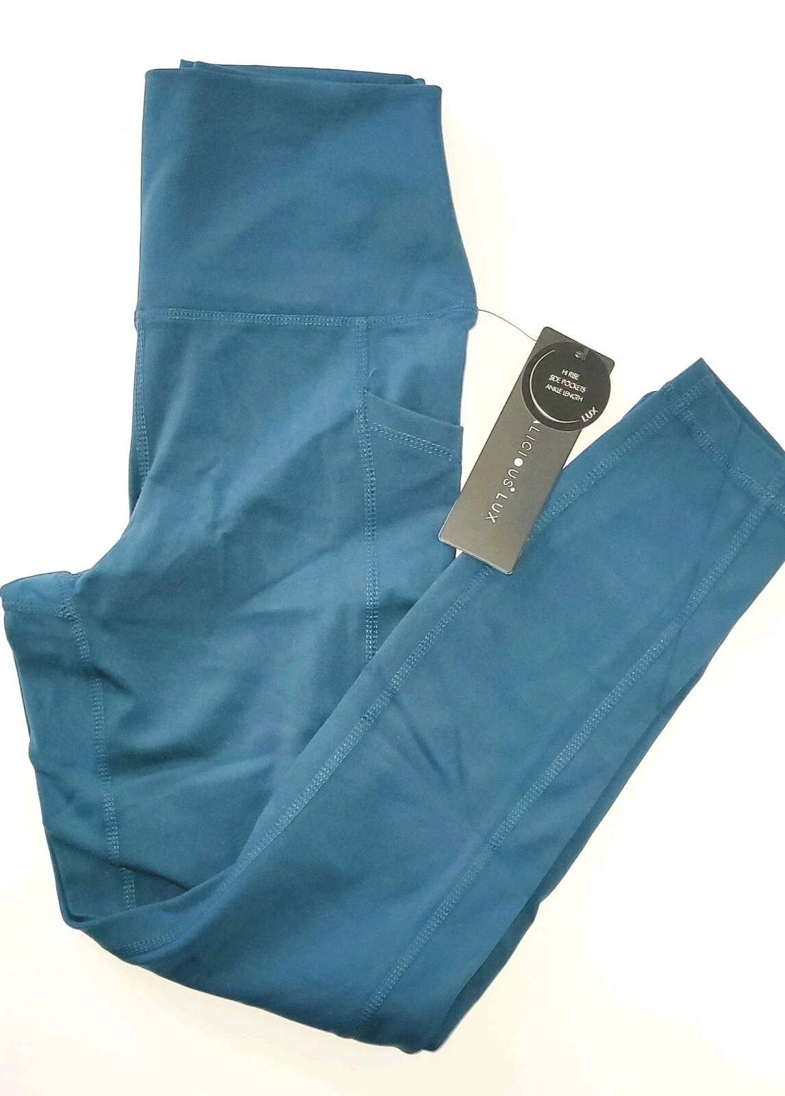 Yogalicious “Lux” High Waist 7/8 Ankle Legging with Side Pockets,