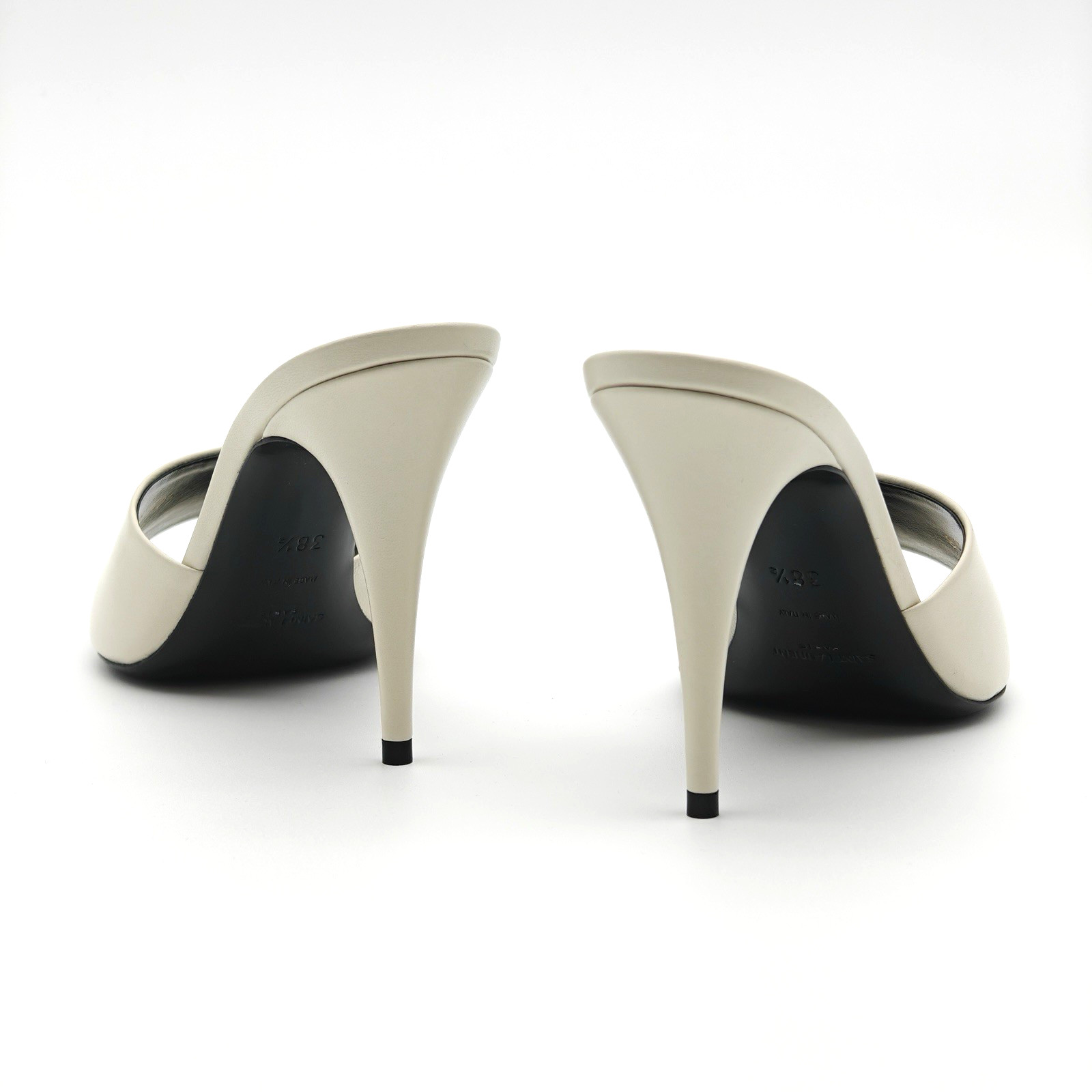 Saint Laurent LA 16 Mules Pumps White UK 4 US 7 EU 37 17084