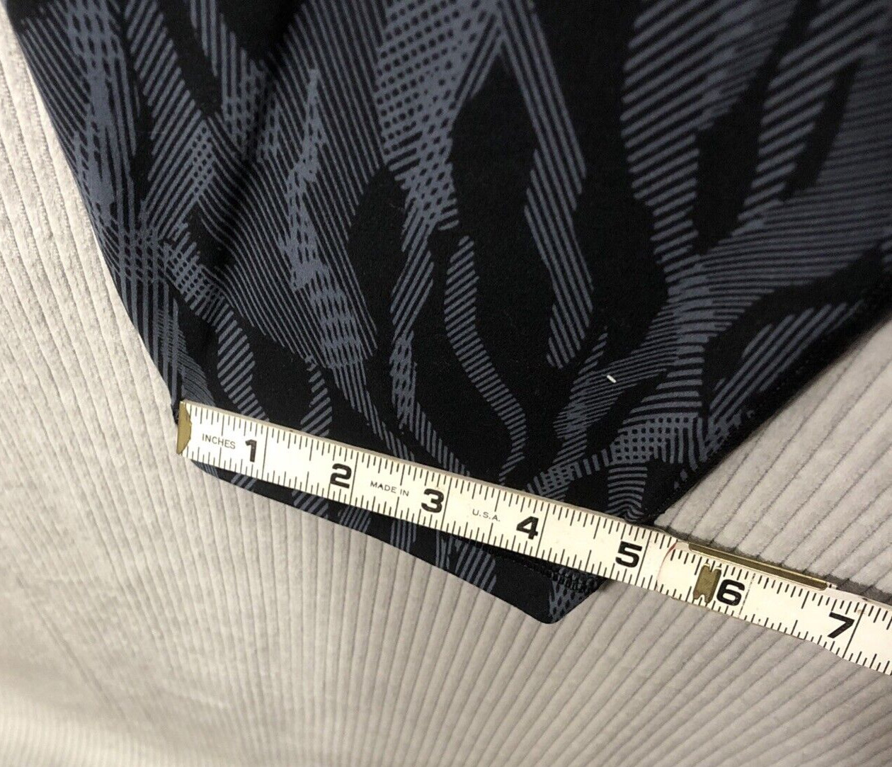 Athletic Works Leggings XXL Gray Black Pattern Workout Exercise