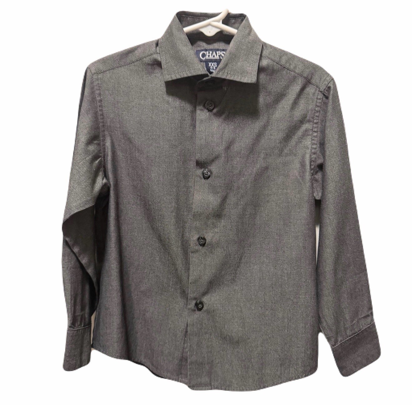 SUIT JACKET Black WITH DRESS SHIRT Charcoal Little Boys Size XXS (4/5)