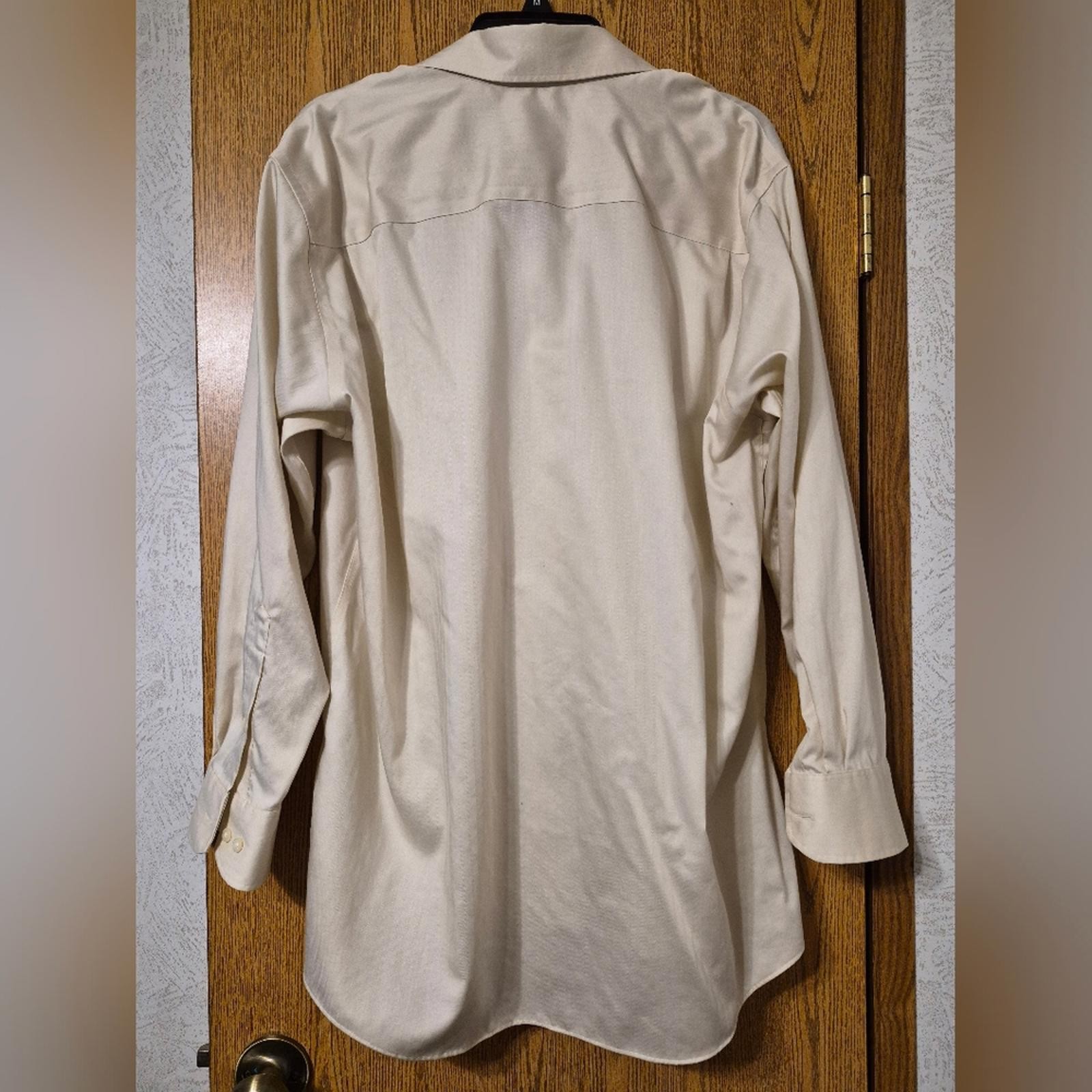 Joseph Abboud Light Beige Dress Reguar Fit Shirt Size 16 1/2
