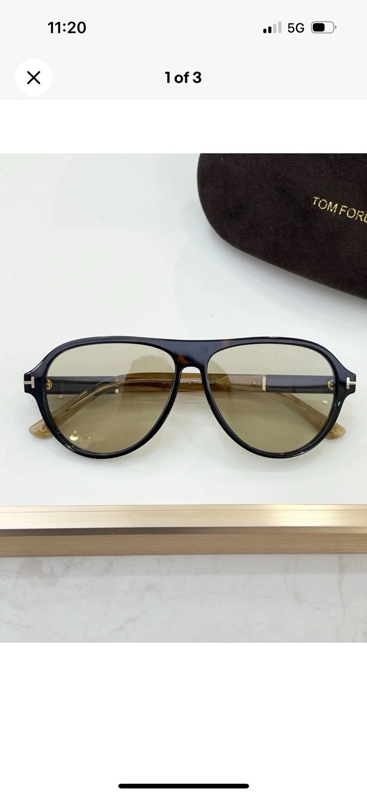 Tom Ford Quincy TF1080 53F Havana Aviator Sunglasses 59-13-145MM